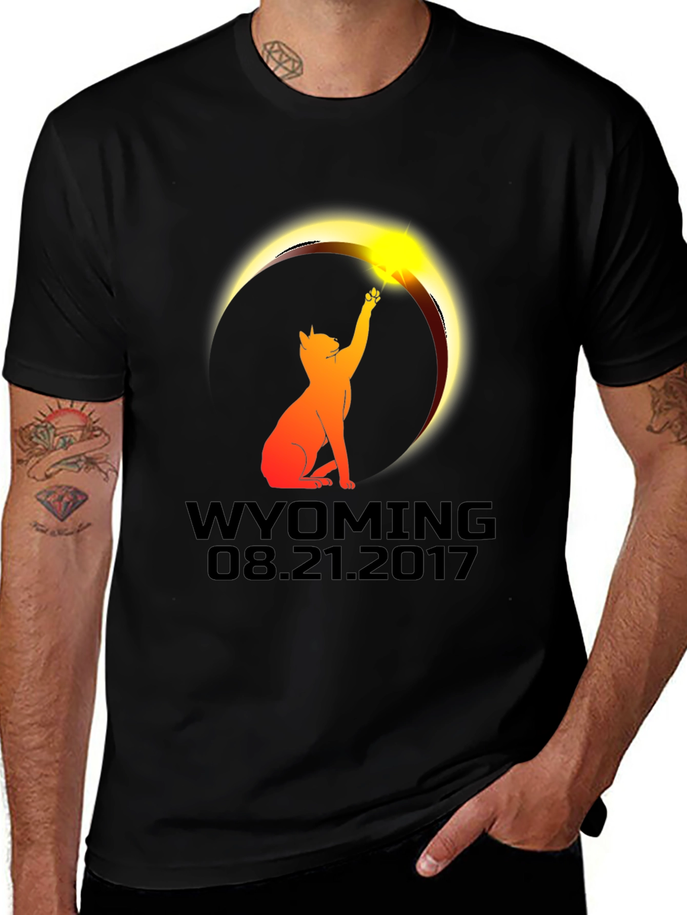 Wyoming Eclipse Cat T-Shirt - August 21 2017