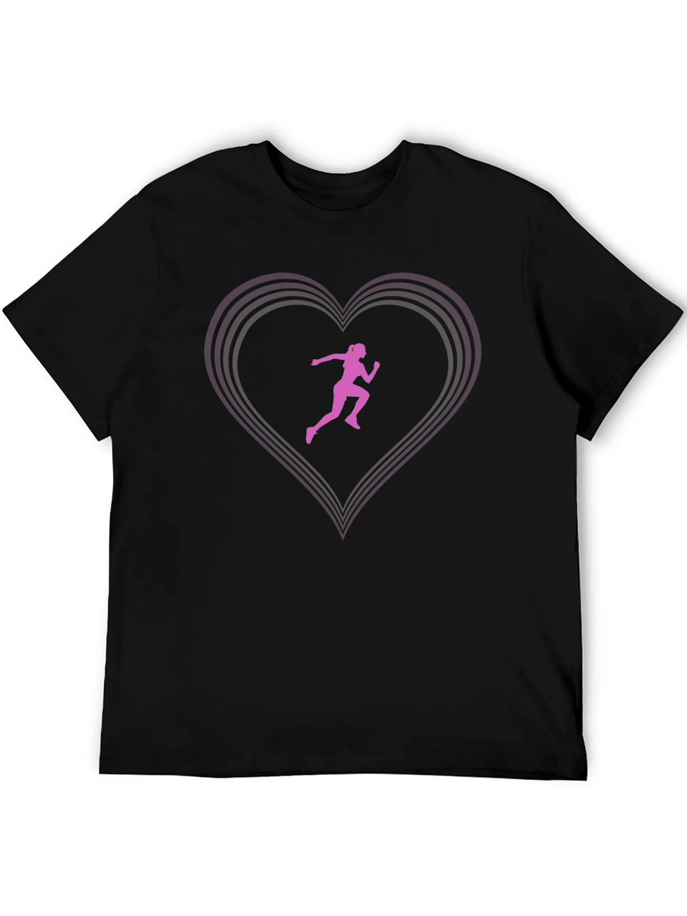 Heart Runner Graphic Tee - Black