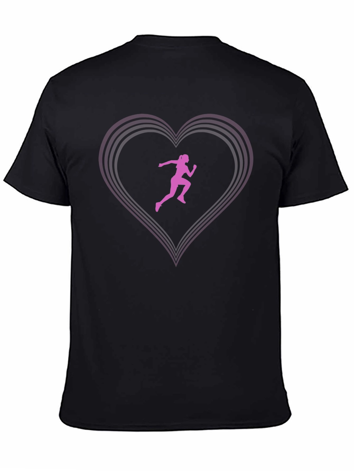 Heart Runner Graphic Tee - Black
