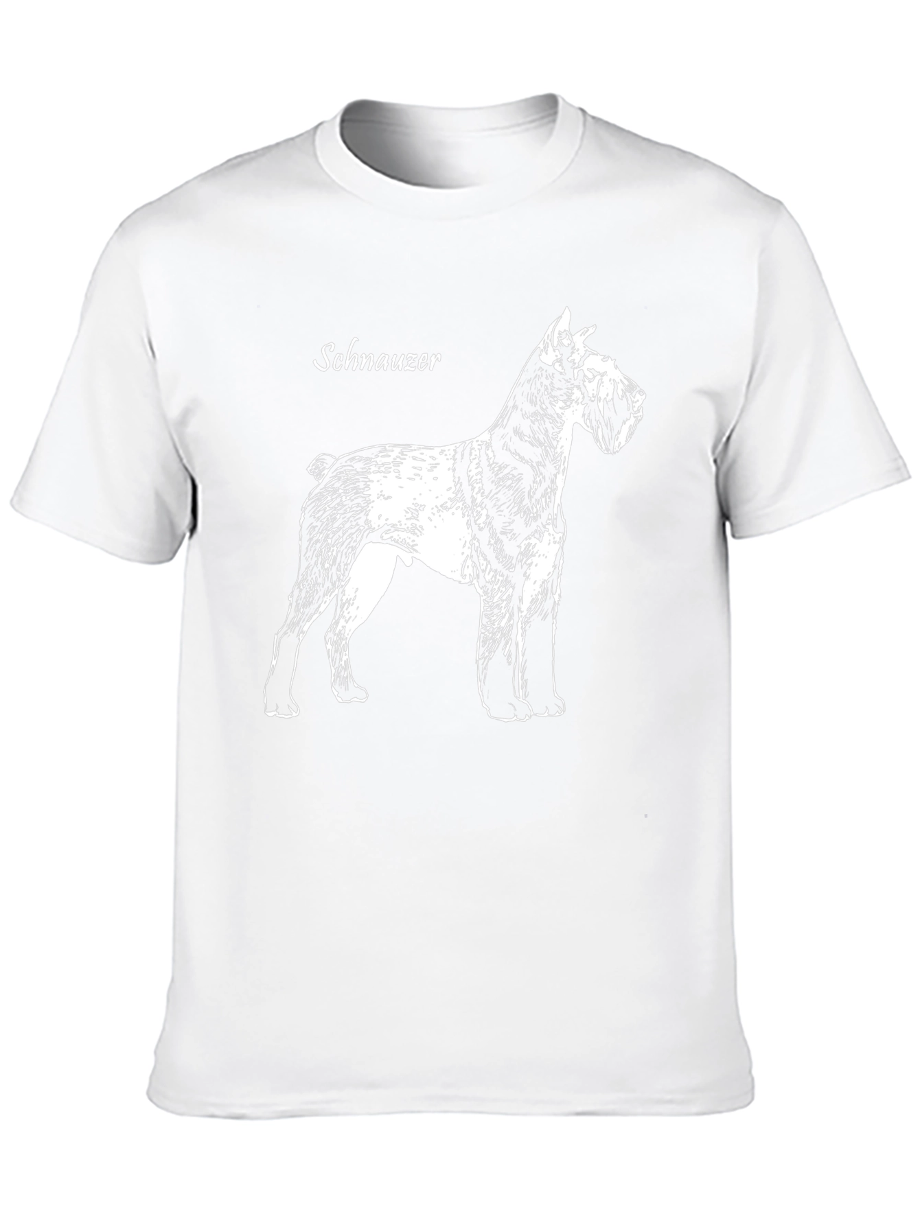 Schnauzer Dog Graphic Print Black T-Shirt