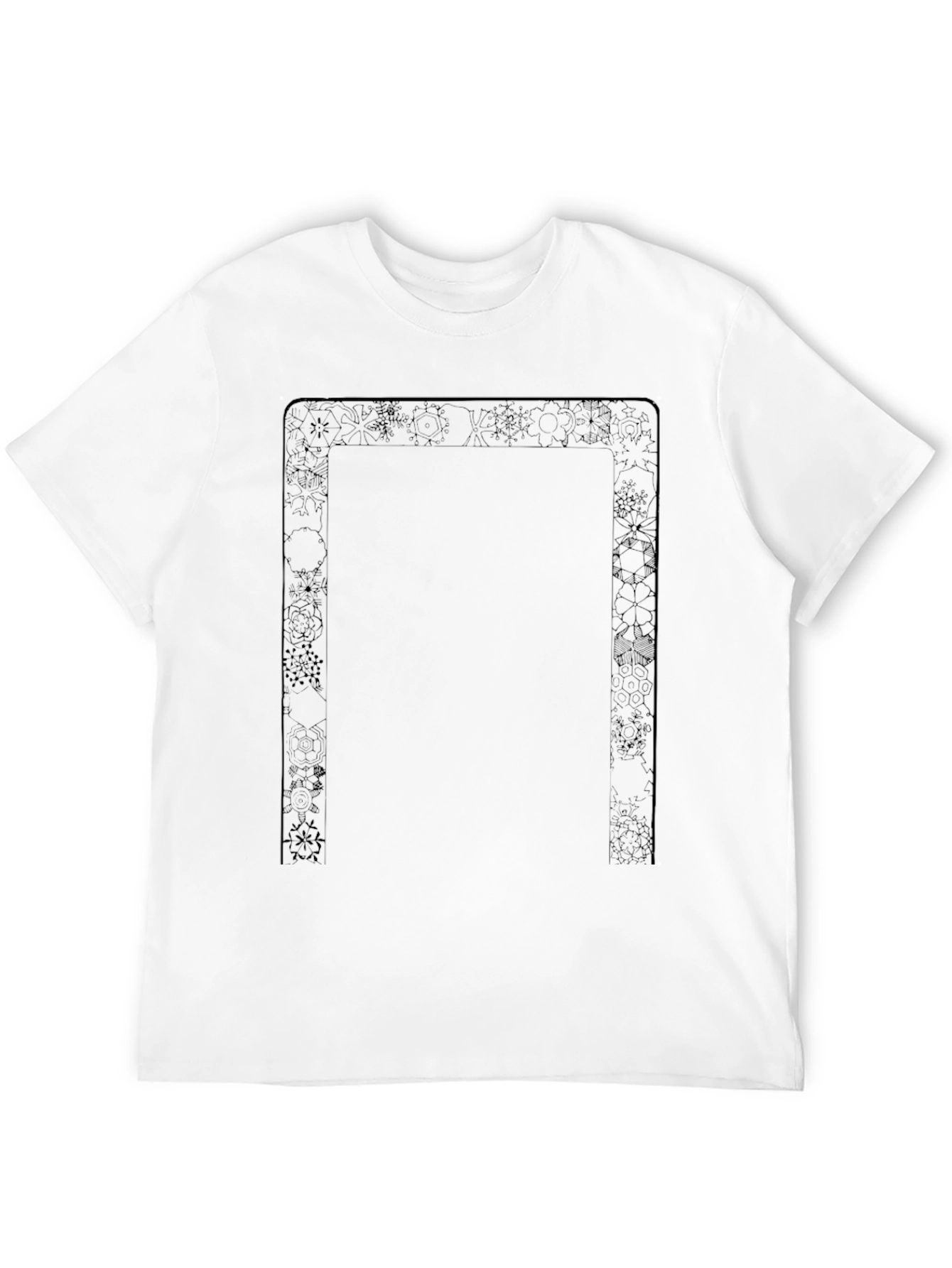 Abstract Framed Black T-Shirt