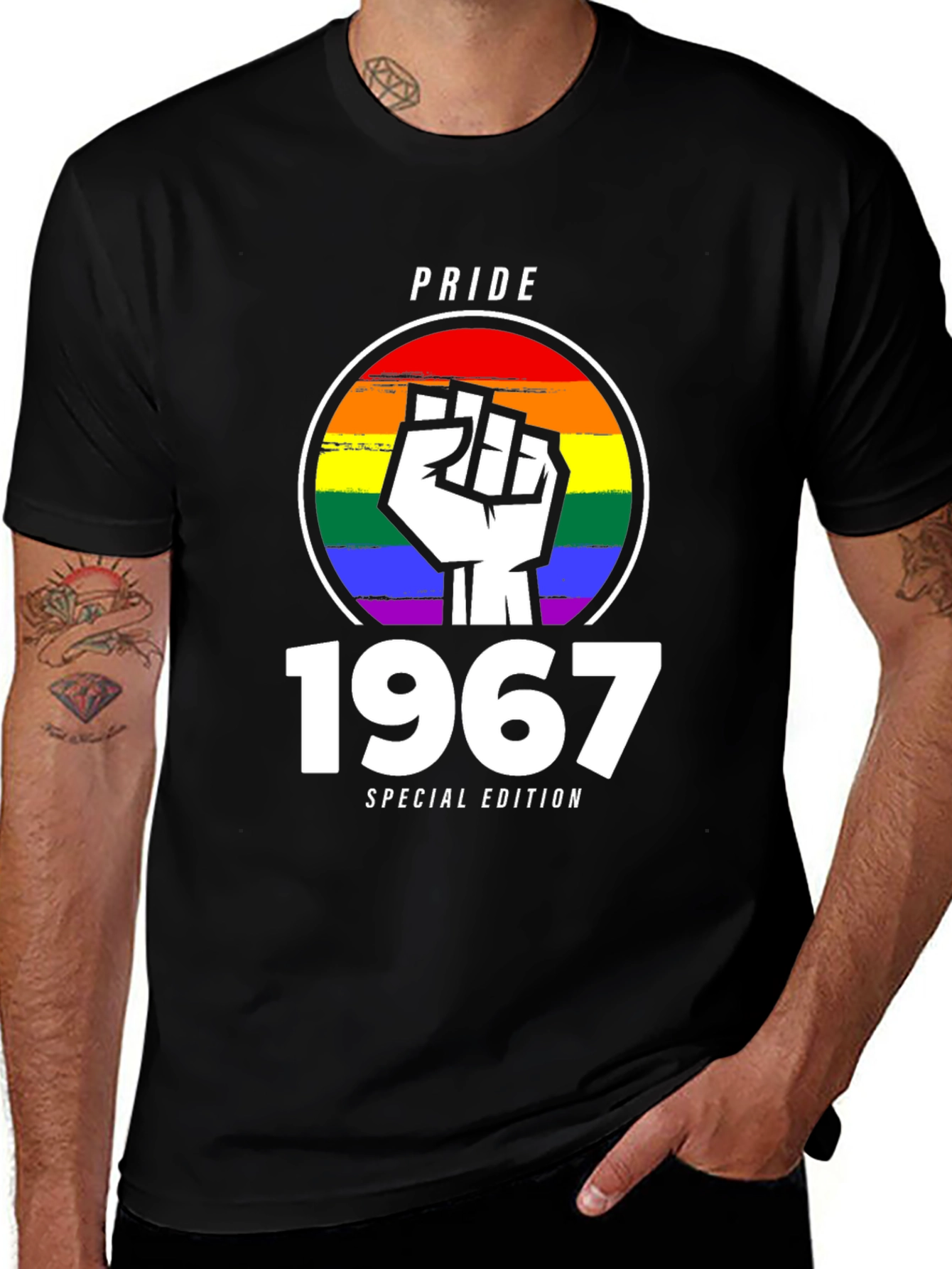 Pride 1967 Special Edition T-Shirt - LGBTQ+ Rainbow Fist