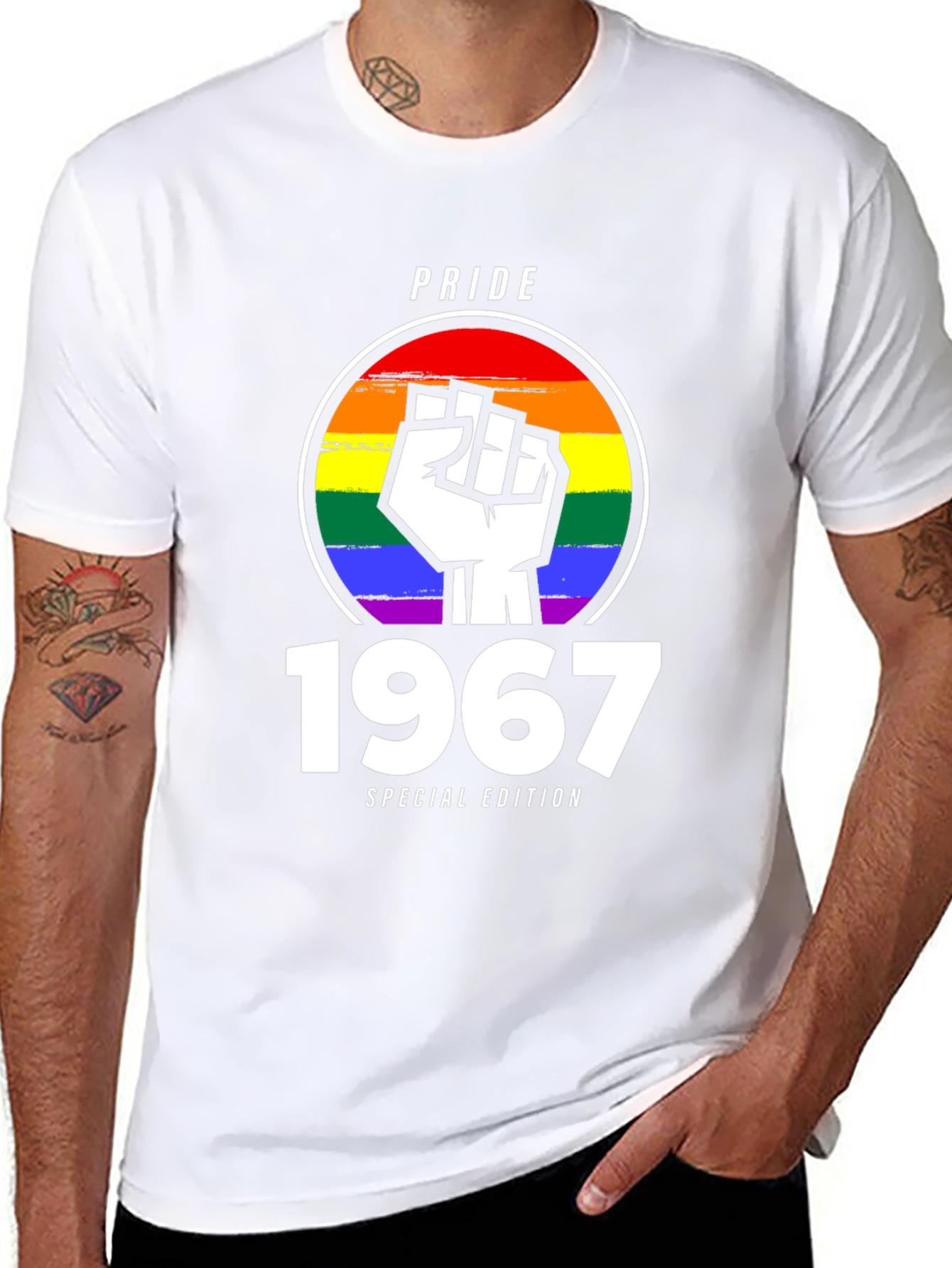 Pride 1967 Special Edition T-Shirt - LGBTQ+ Rainbow Fist