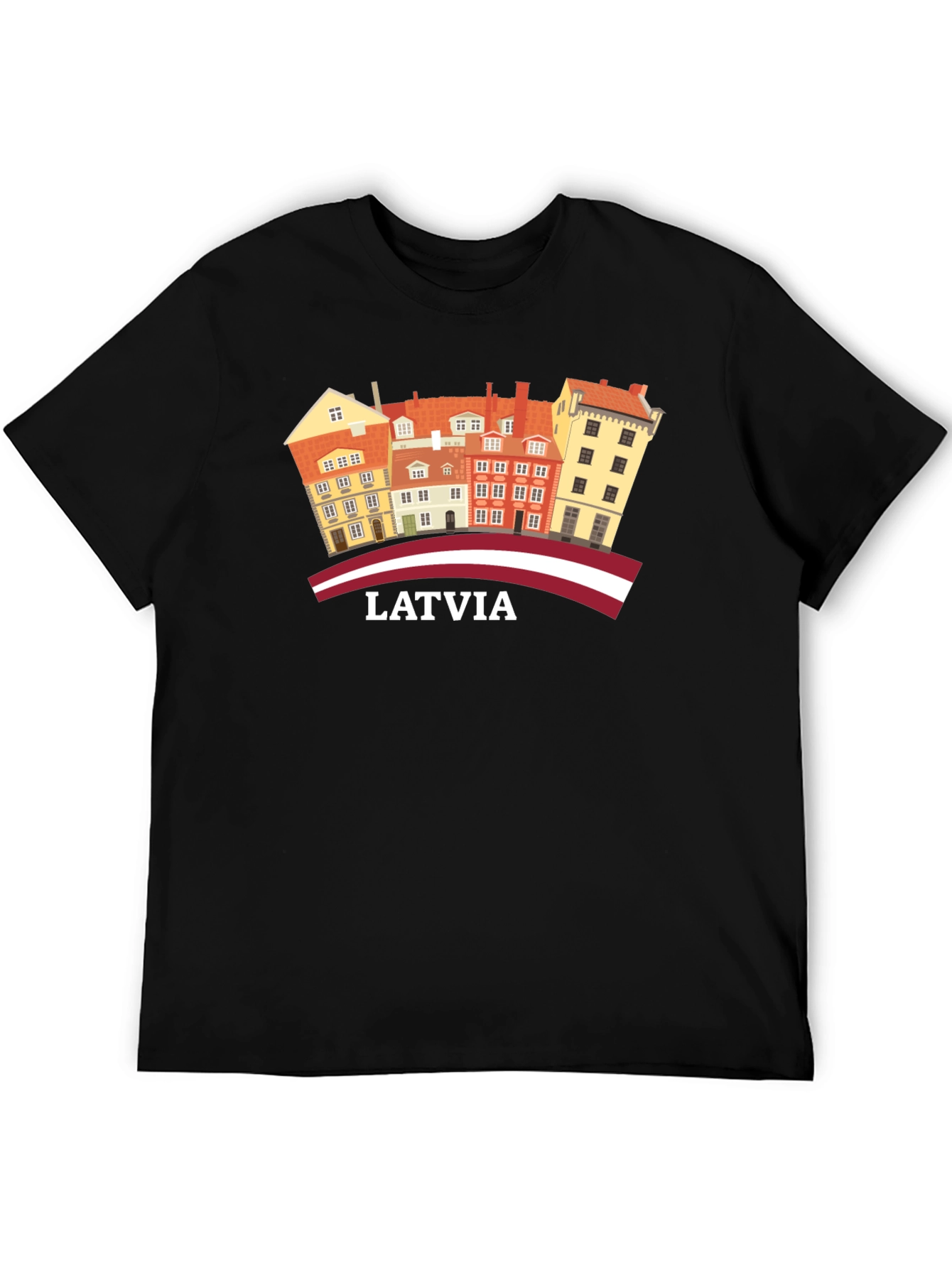 Latvia Old Town Architecture Graphic T-Shirt
