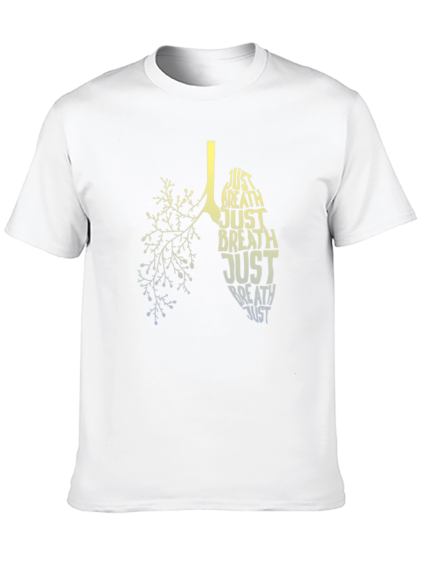 Just Breathe Lungs Graphic Tee - Black