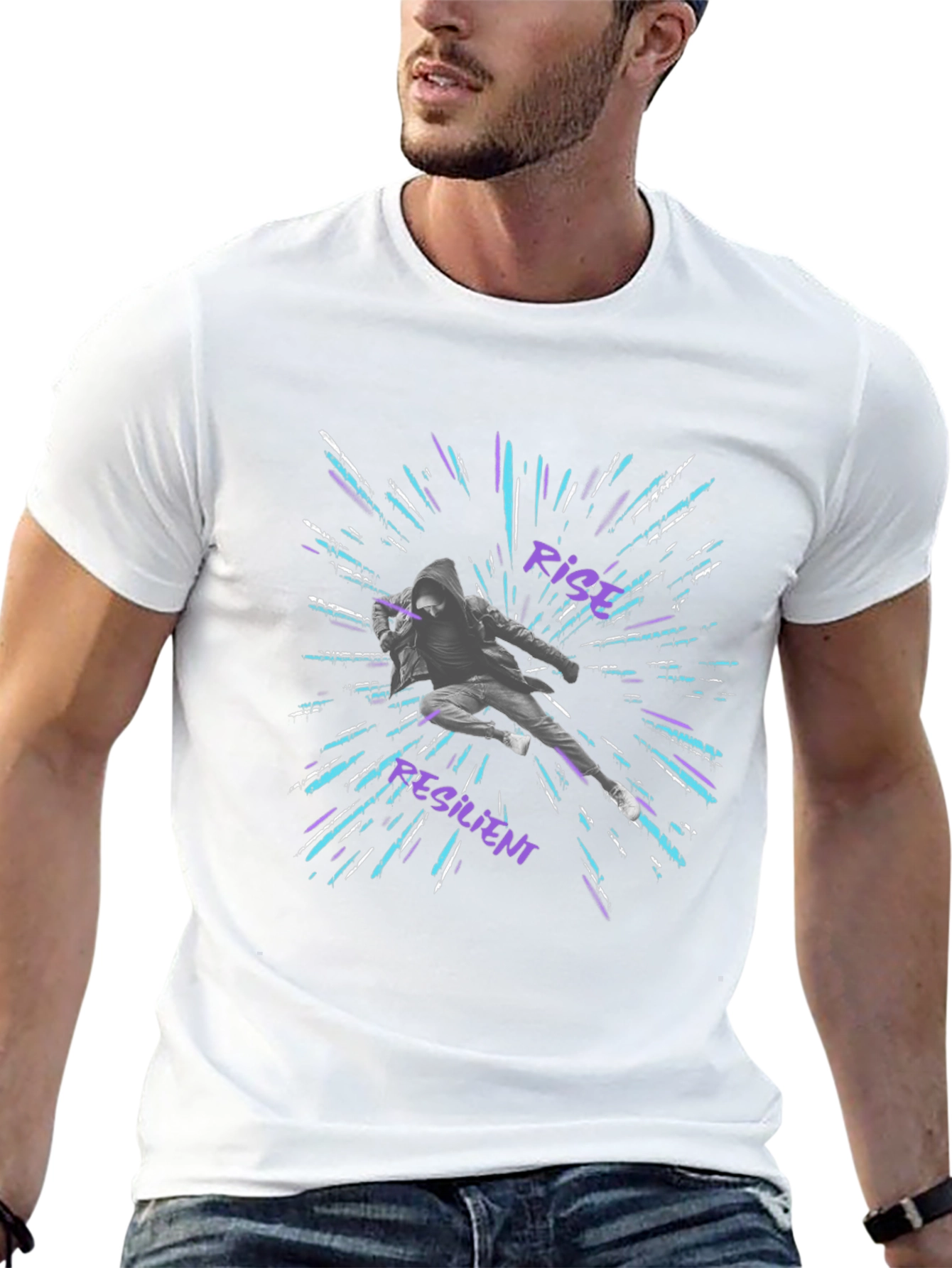 Rich Resilient Graphic Black T-Shirt