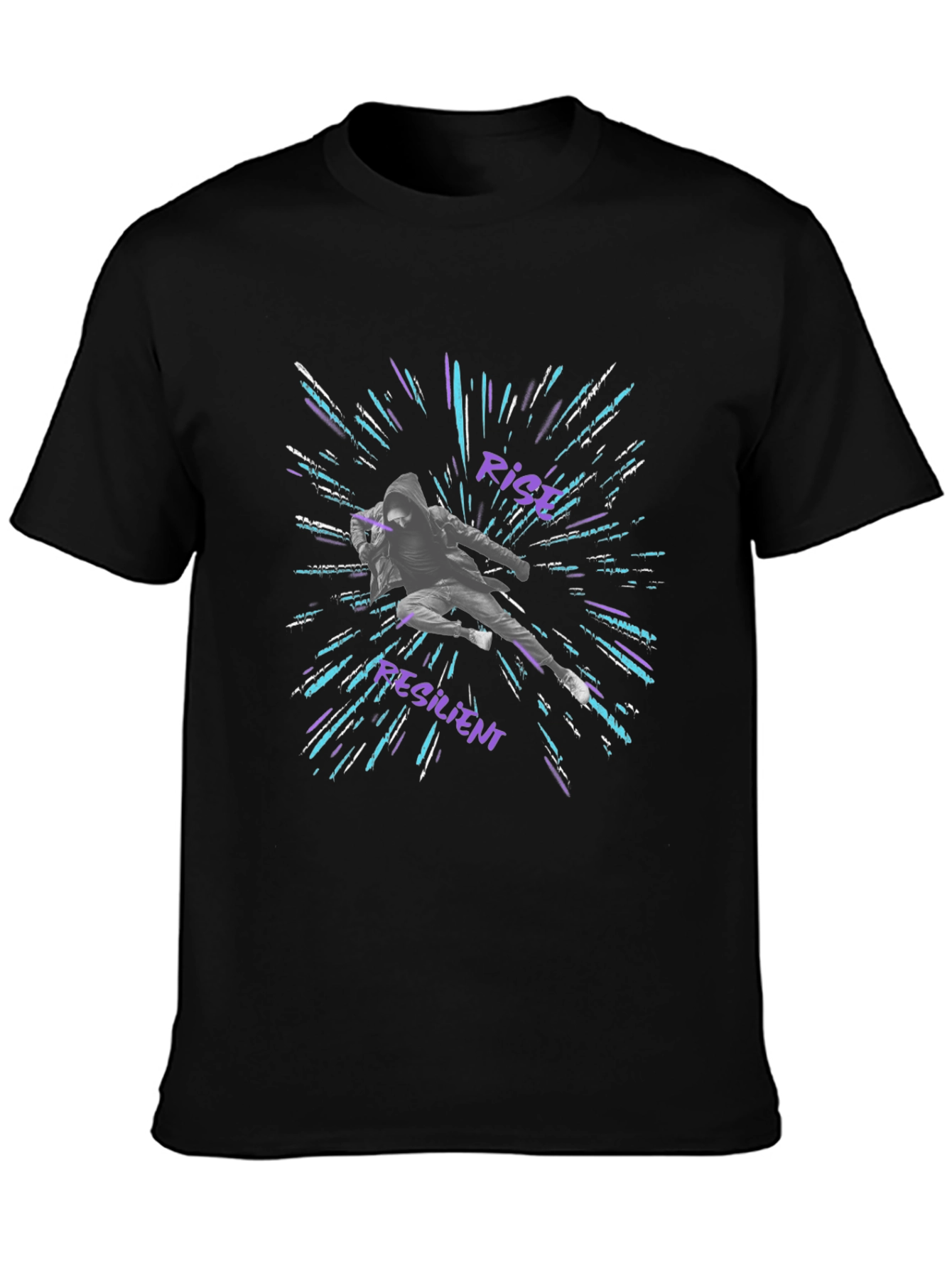 Rich Resilient Graphic Black T-Shirt