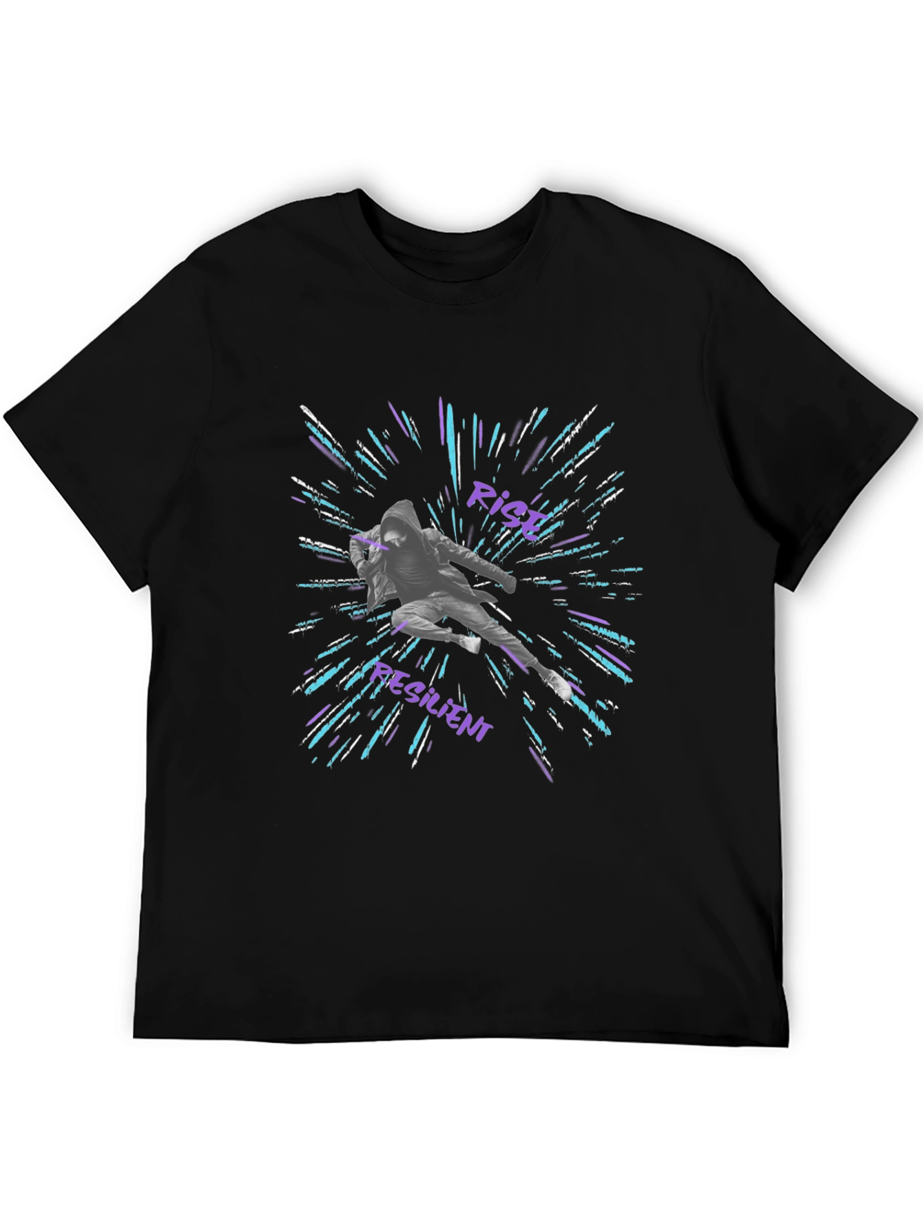 Rich Resilient Graphic Black T-Shirt