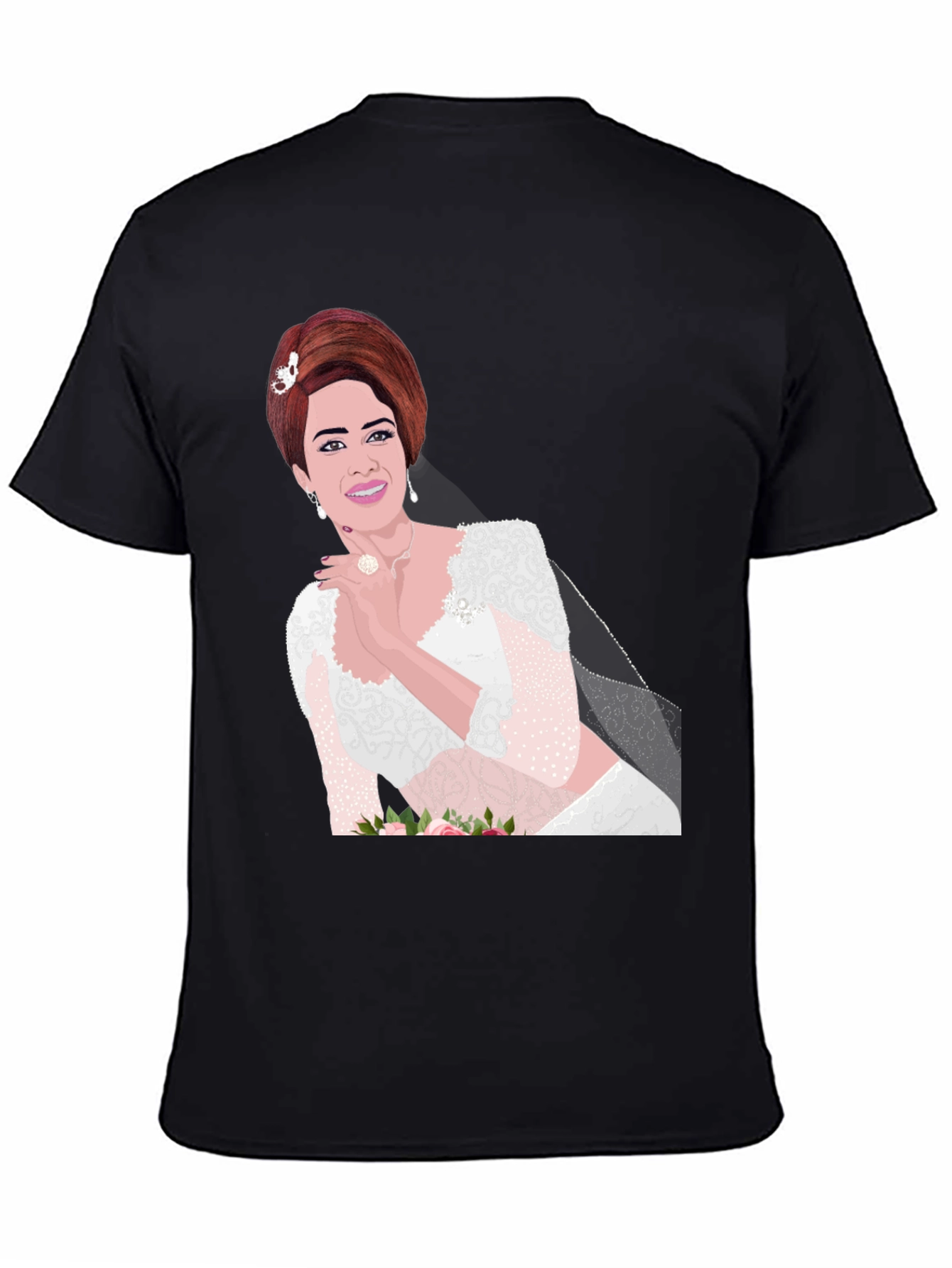 Bride Graphic Tee - Stylish Black Cotton Blend