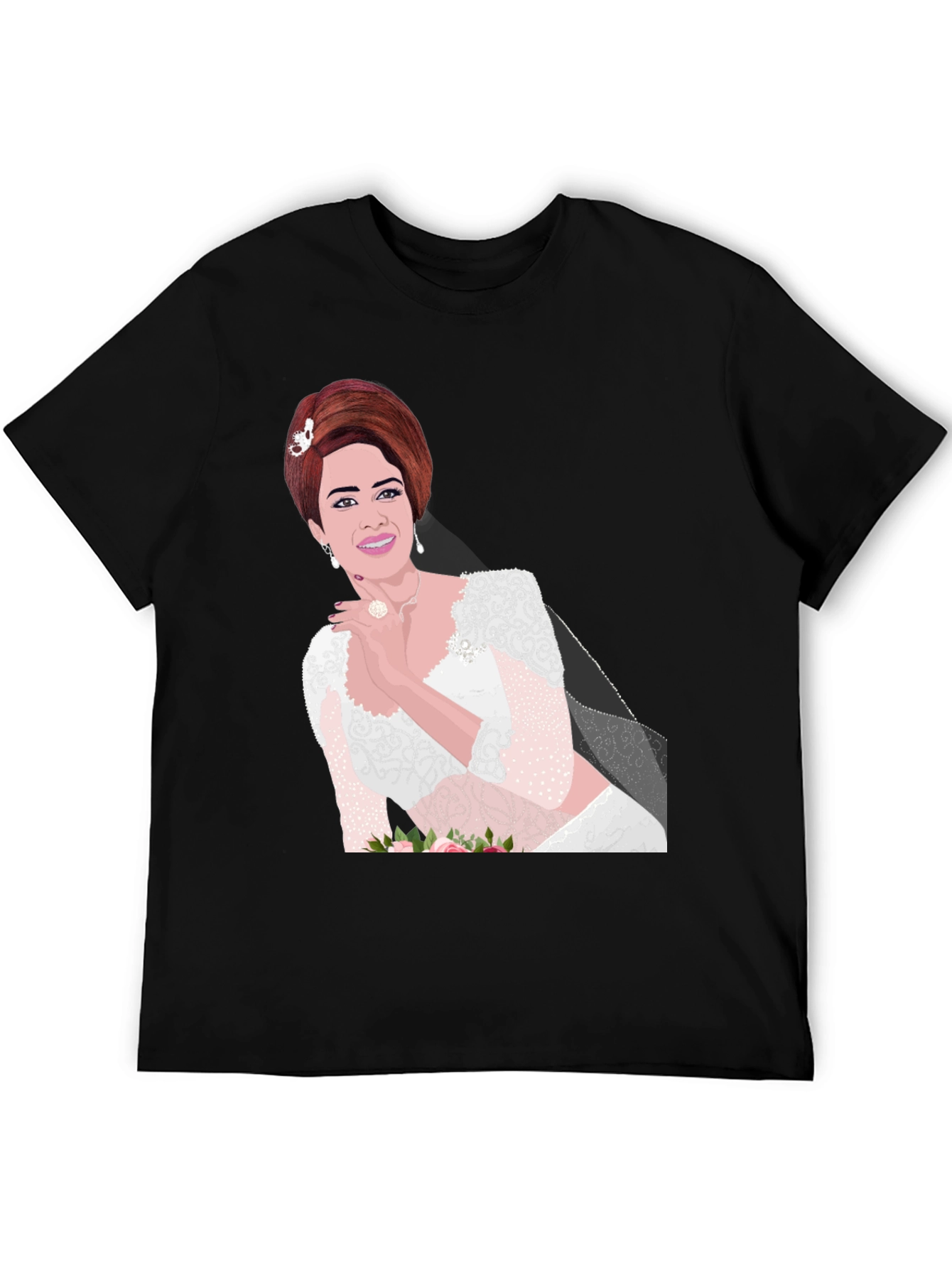 Bride Graphic Tee - Stylish Black Cotton Blend