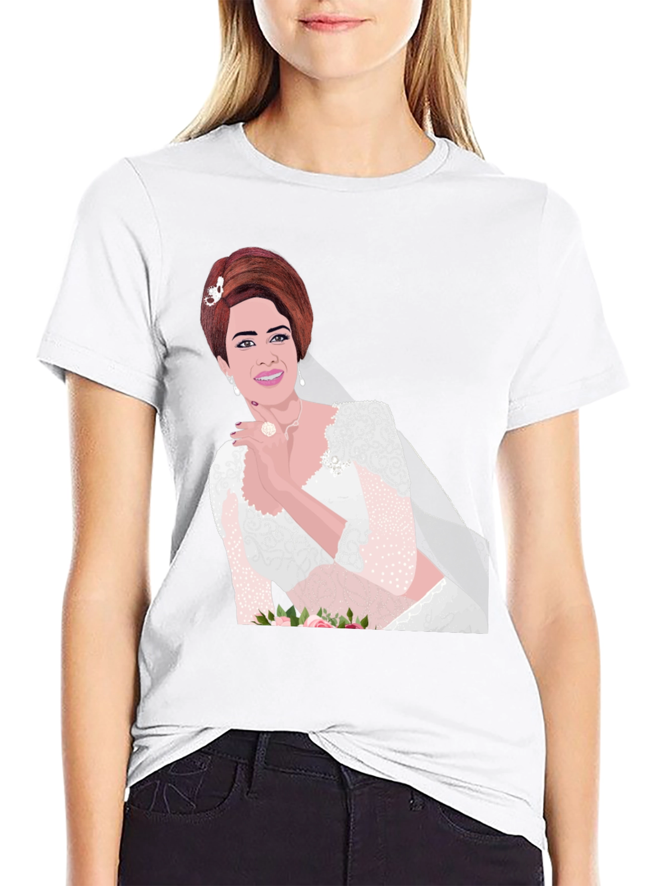 Bride Graphic Tee - Stylish Black Cotton Blend