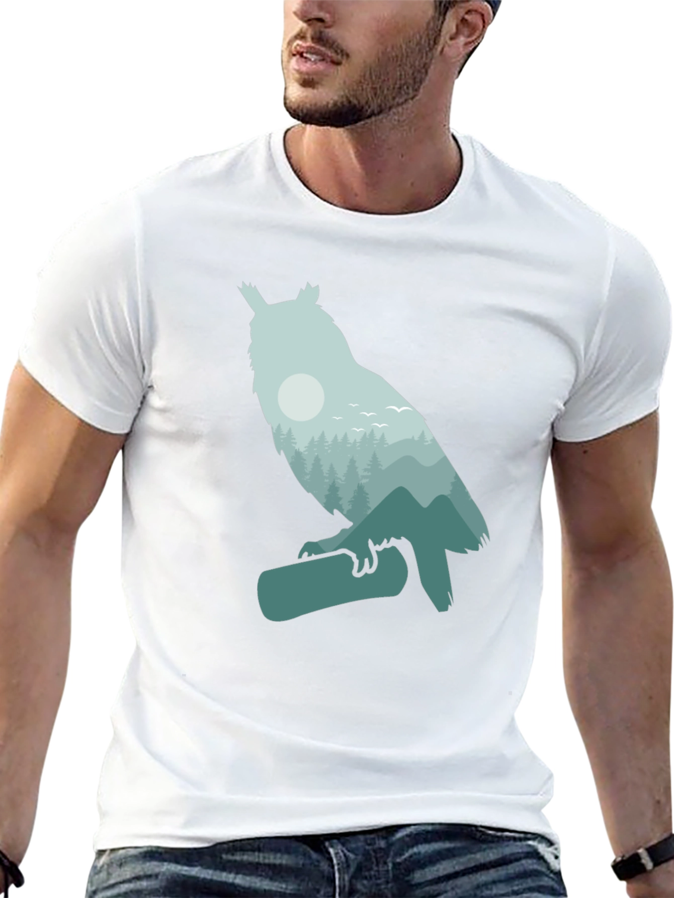 Owl Forest Graphic Tee - Nature Lovers T-Shirt