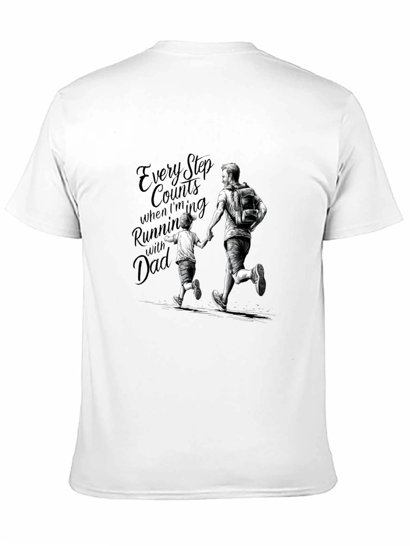 Every Step Counts Running Dad Tee