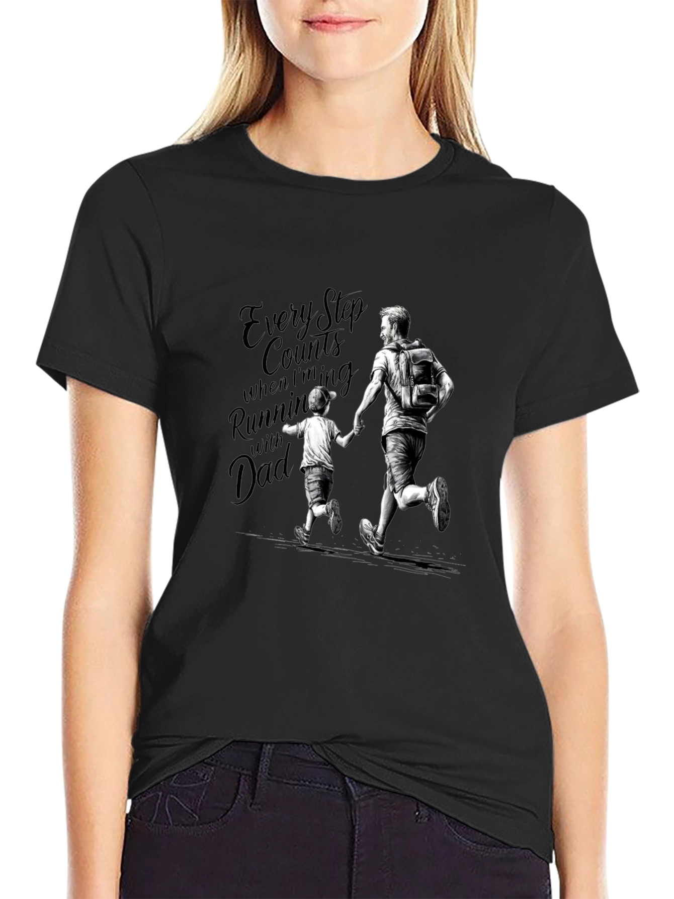 Every Step Counts Running Dad Tee