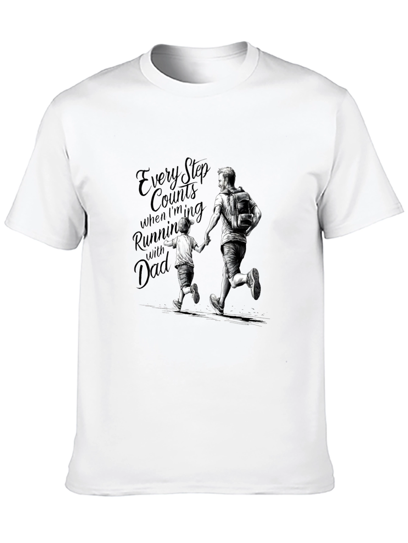 Every Step Counts Running Dad Tee