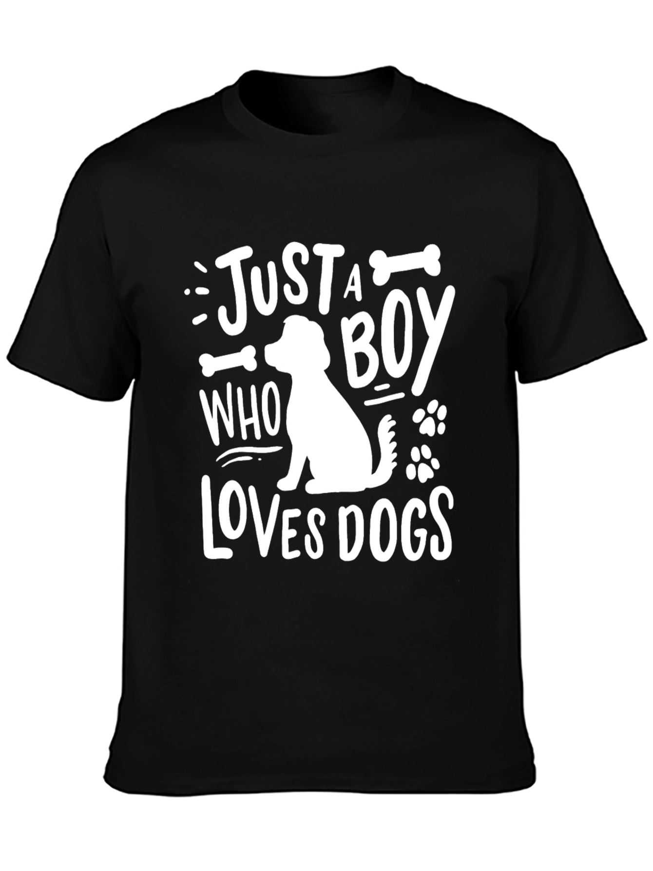 Just A Boy Who Loves Dogs Graphic Tee