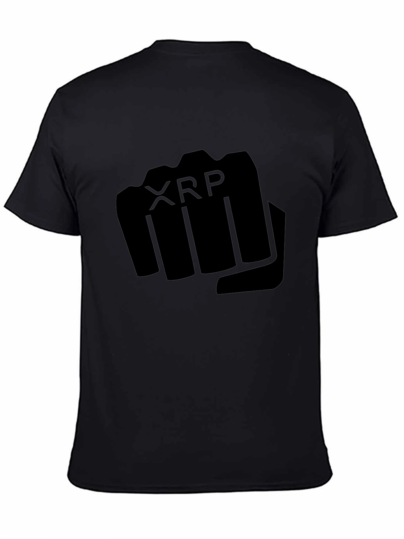 XRP Fist Black T-Shirt - Crypto Supporter Tee