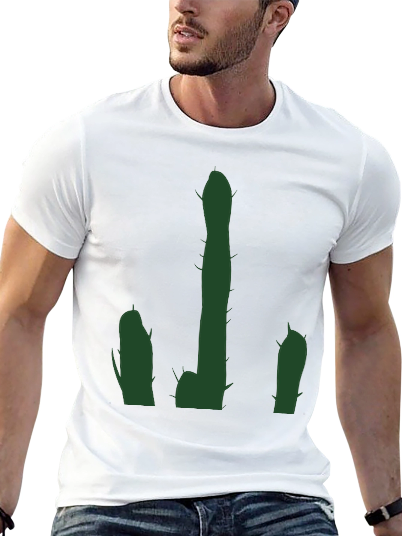 Cactus Graphic Black T-Shirt - Desert Humor Tee