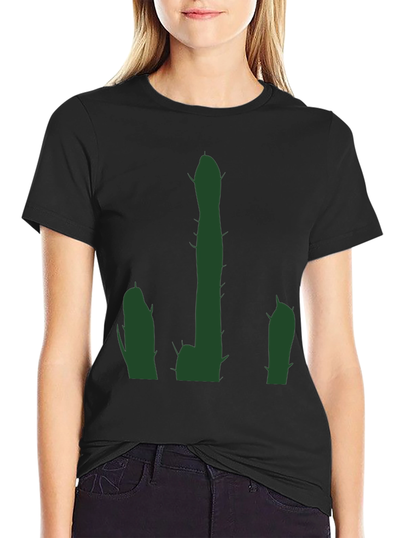 Cactus Graphic Black T-Shirt - Desert Humor Tee