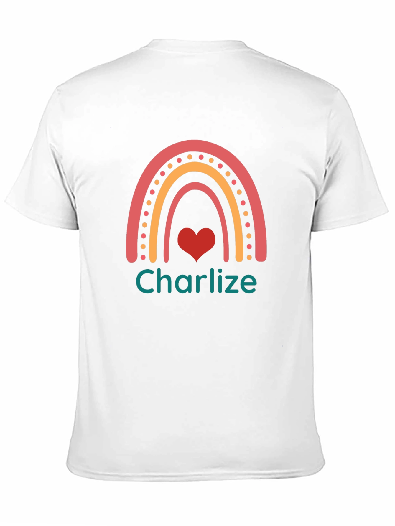 Rainbow Name Heart Custom T-Shirt