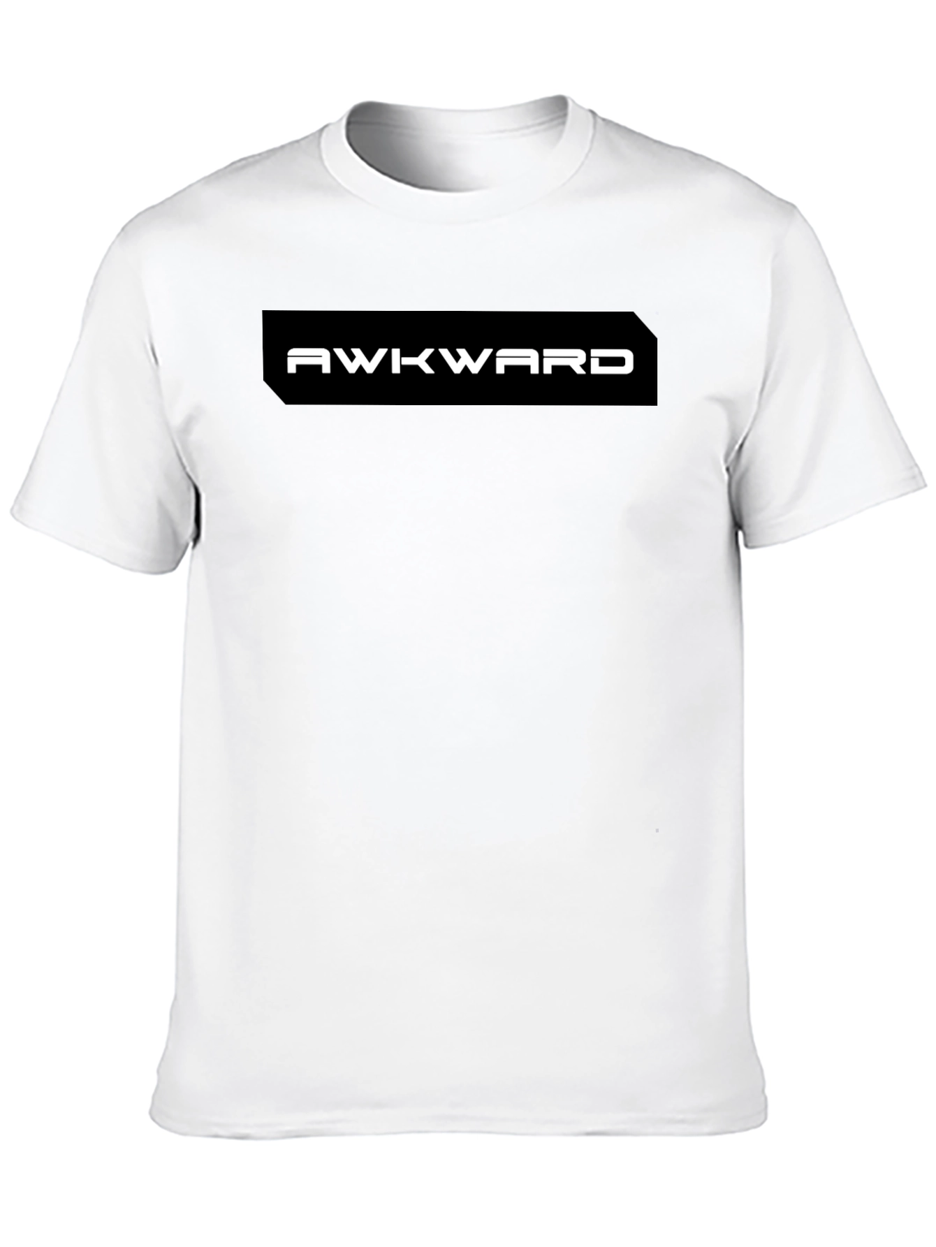 Awkward Graphic Tee - Black Casual T-Shirt