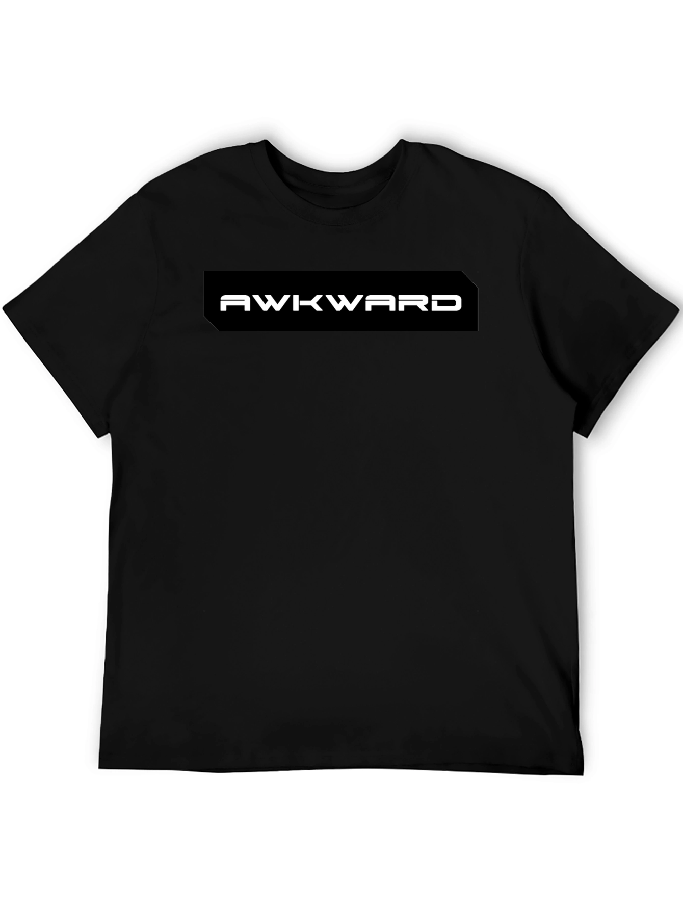 Awkward Graphic Tee - Black Casual T-Shirt