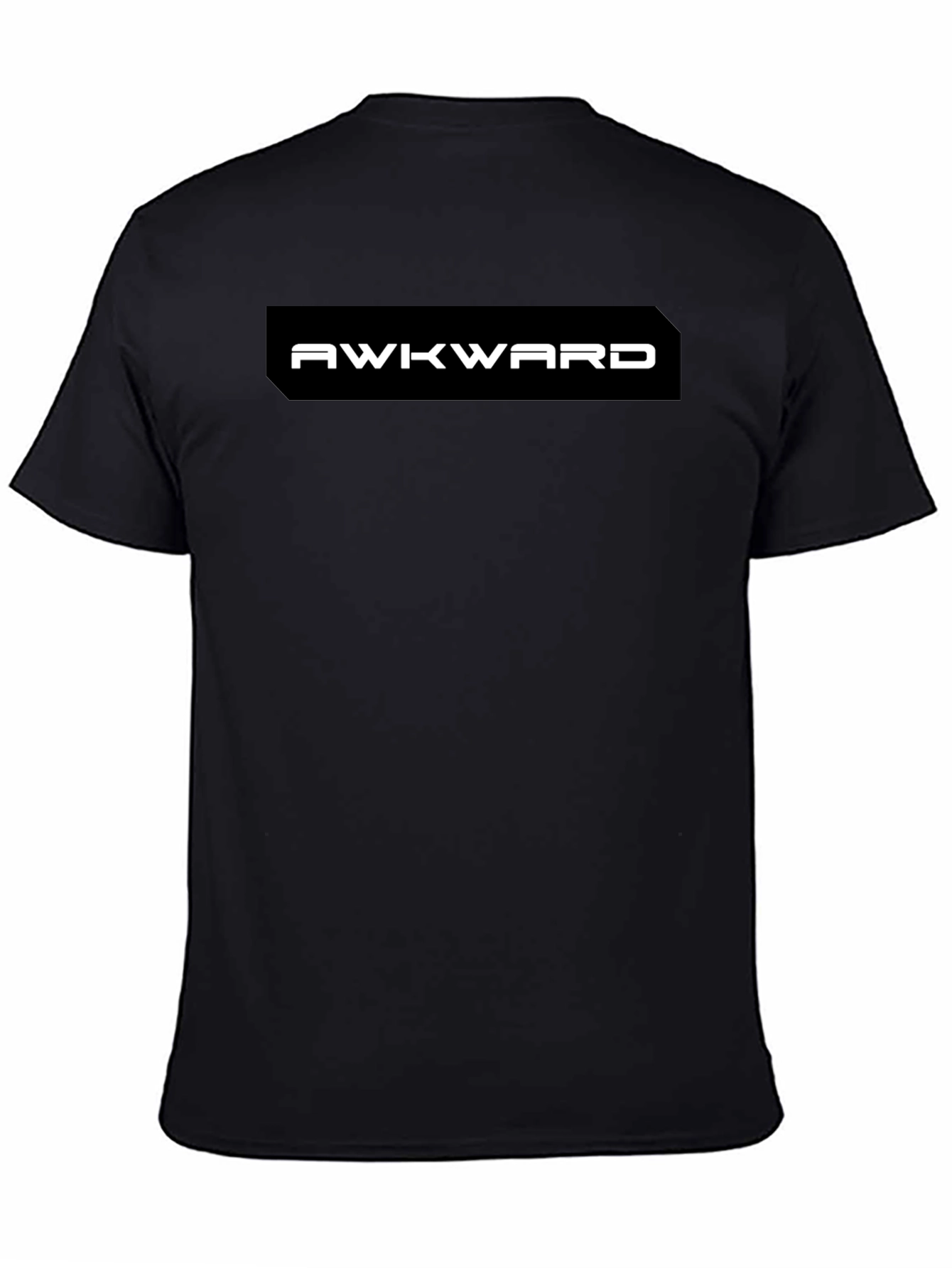 Awkward Graphic Tee - Black Casual T-Shirt