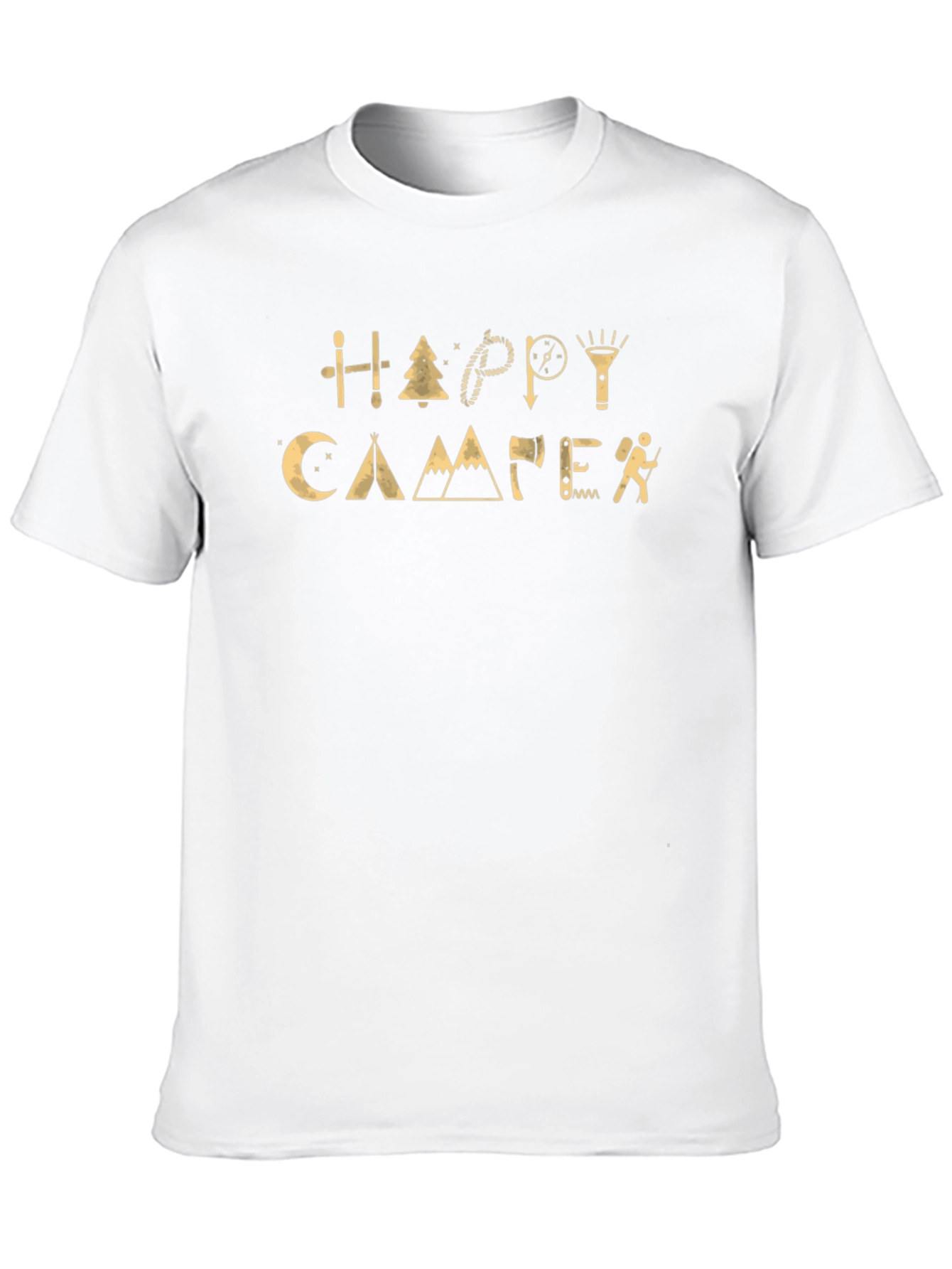 Happy Camper Graphic T-Shirt - Camping Adventure Tee