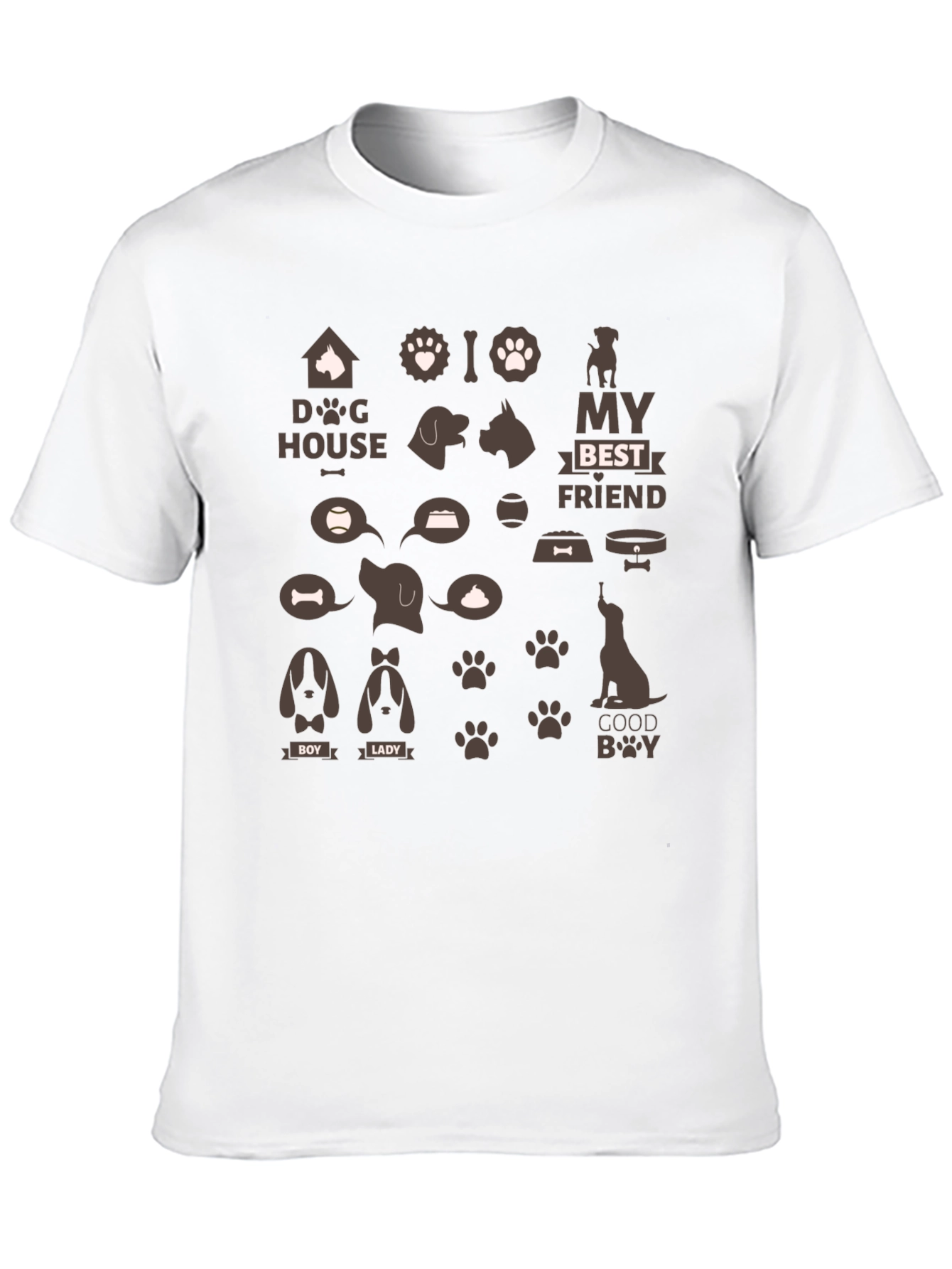 Dog Lovers Black Graphic Tee - Best Friend