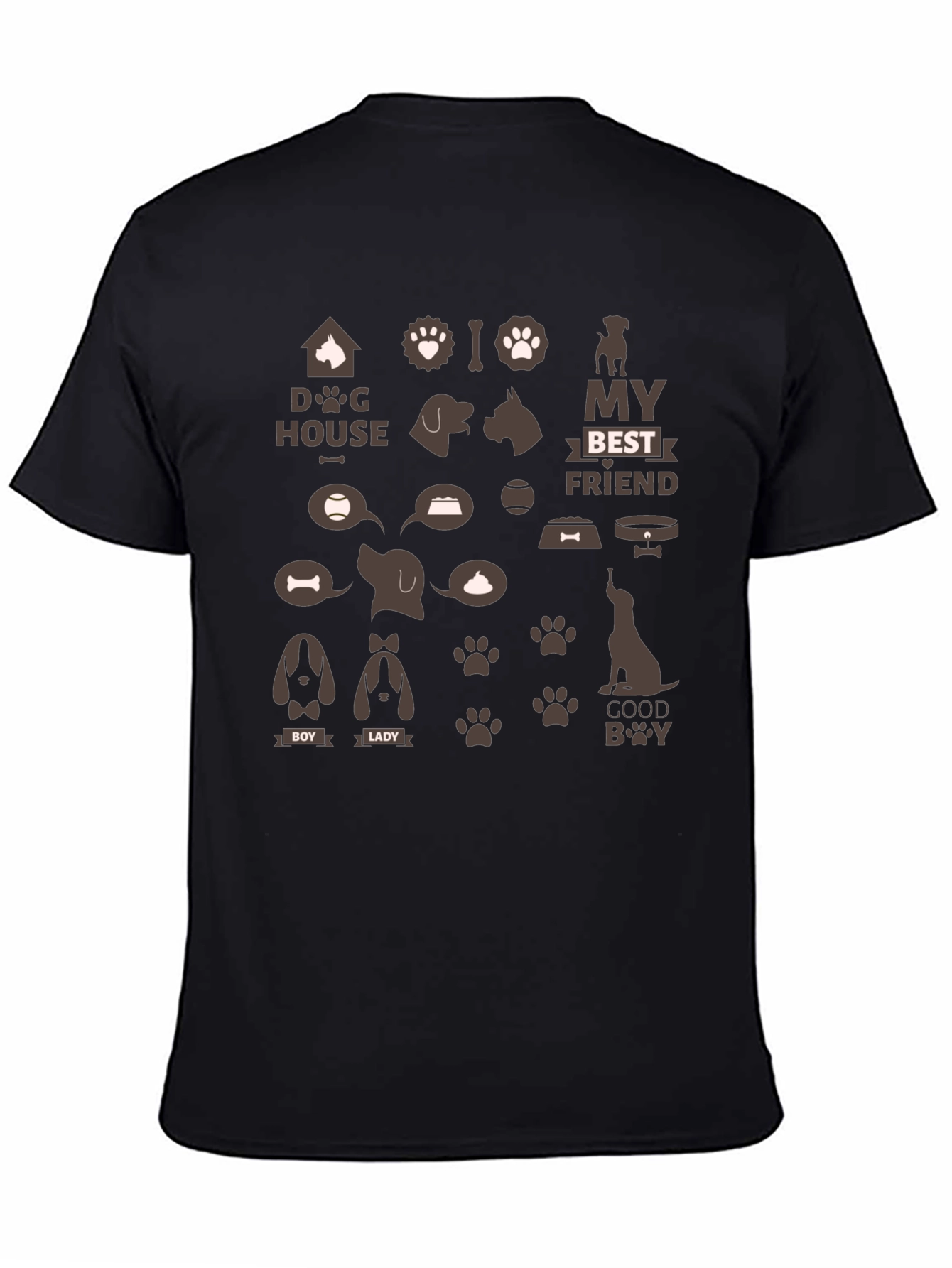 Dog Lovers Black Graphic Tee - Best Friend