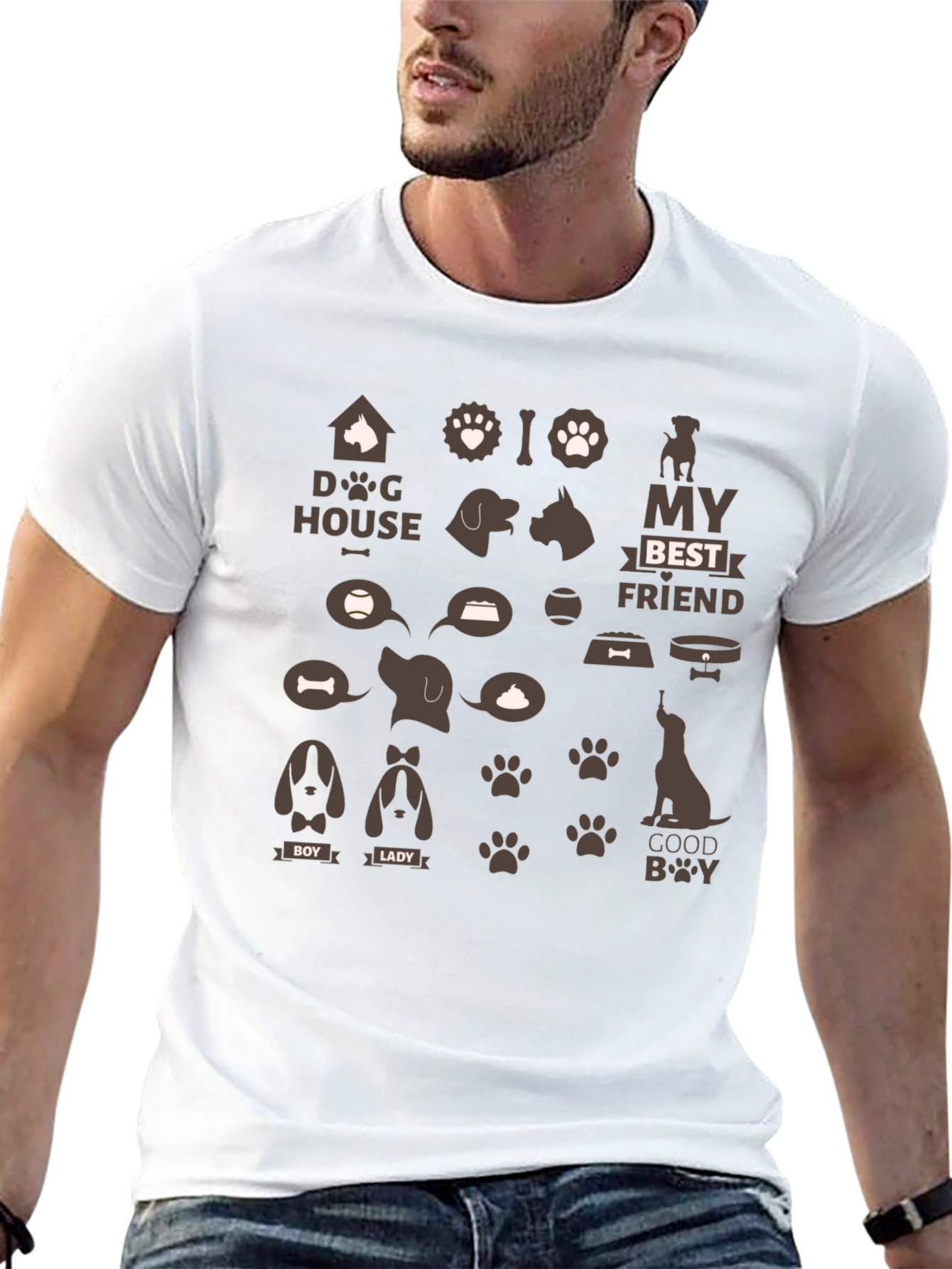 Dog Lovers Black Graphic Tee - Best Friend