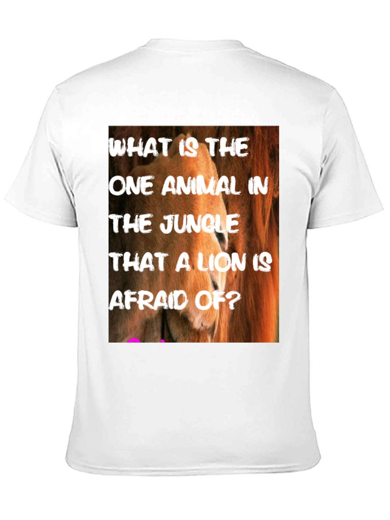 Lion Riddle Graphic Tee - Jungle Humor T-Shirt