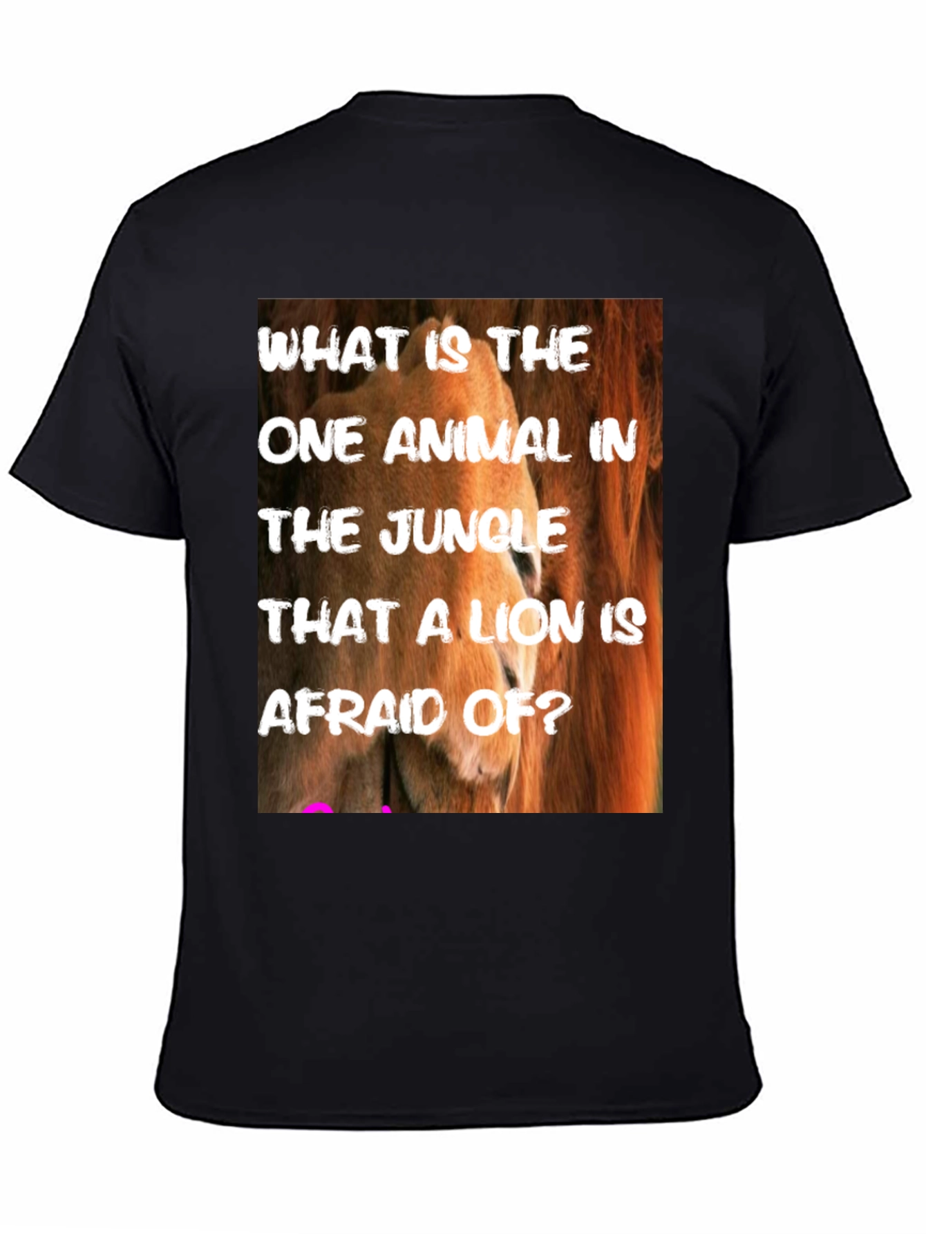 Lion Riddle Graphic Tee - Jungle Humor T-Shirt
