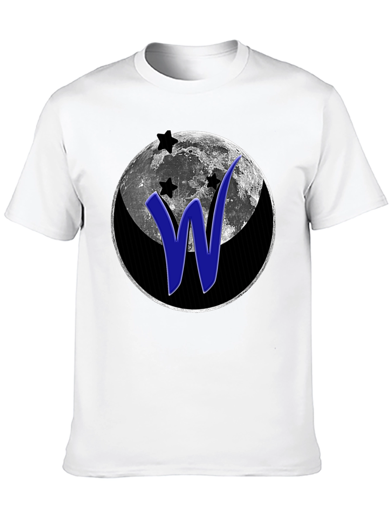 Moon & Stars W Graphic Black T-Shirt