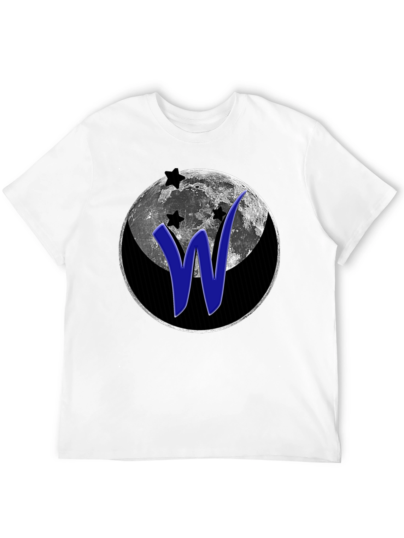 Moon & Stars W Graphic Black T-Shirt