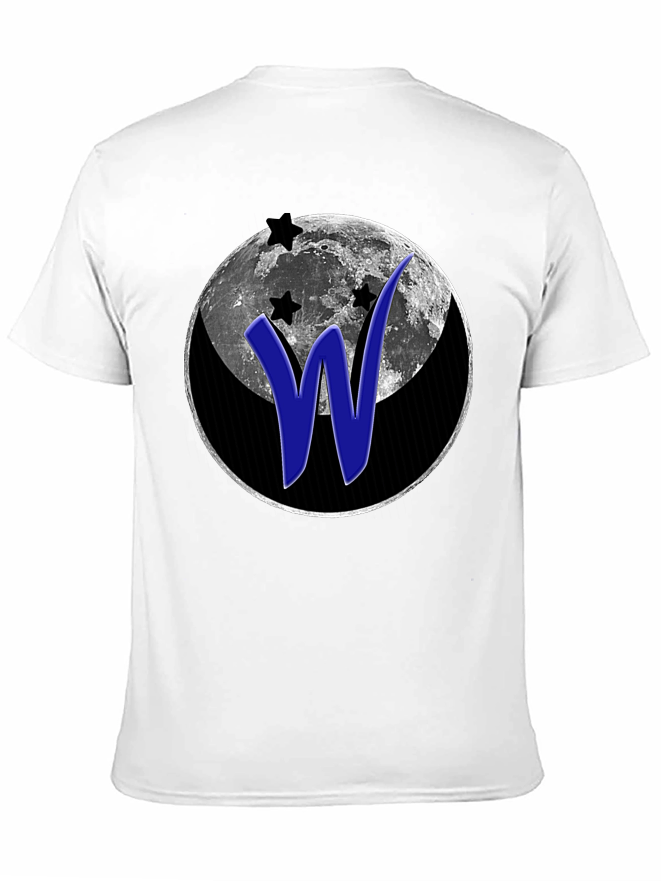 Moon & Stars W Graphic Black T-Shirt