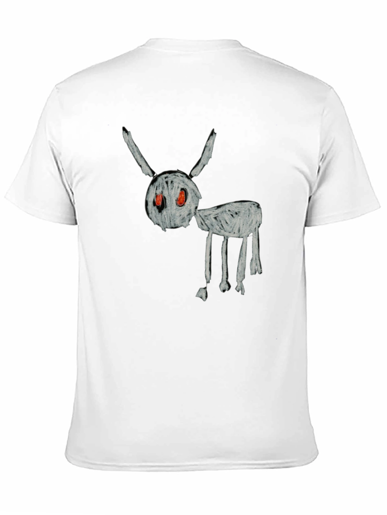 Unique Black T-Shirt with Sketchy Creature Design