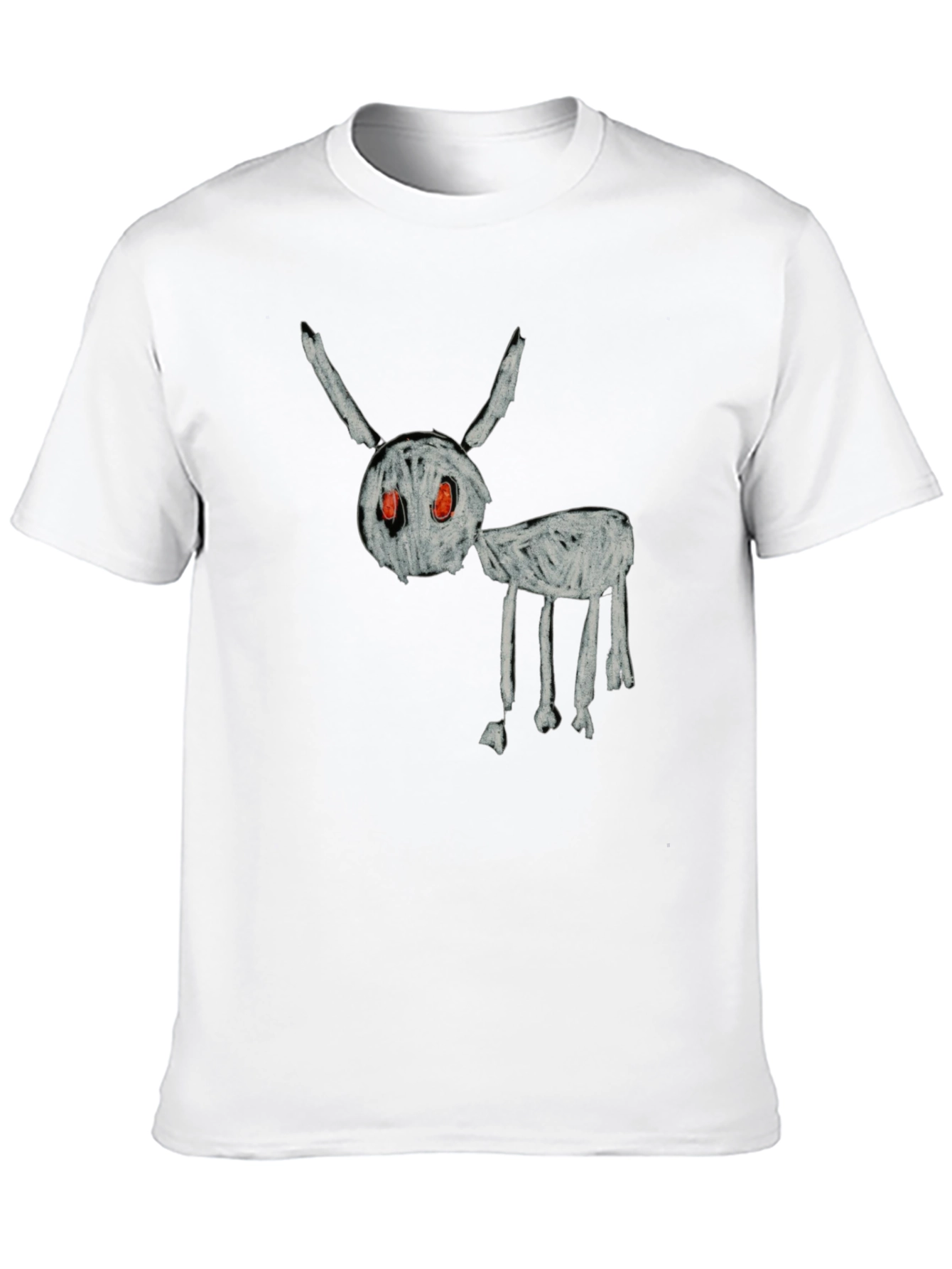 Unique Black T-Shirt with Sketchy Creature Design