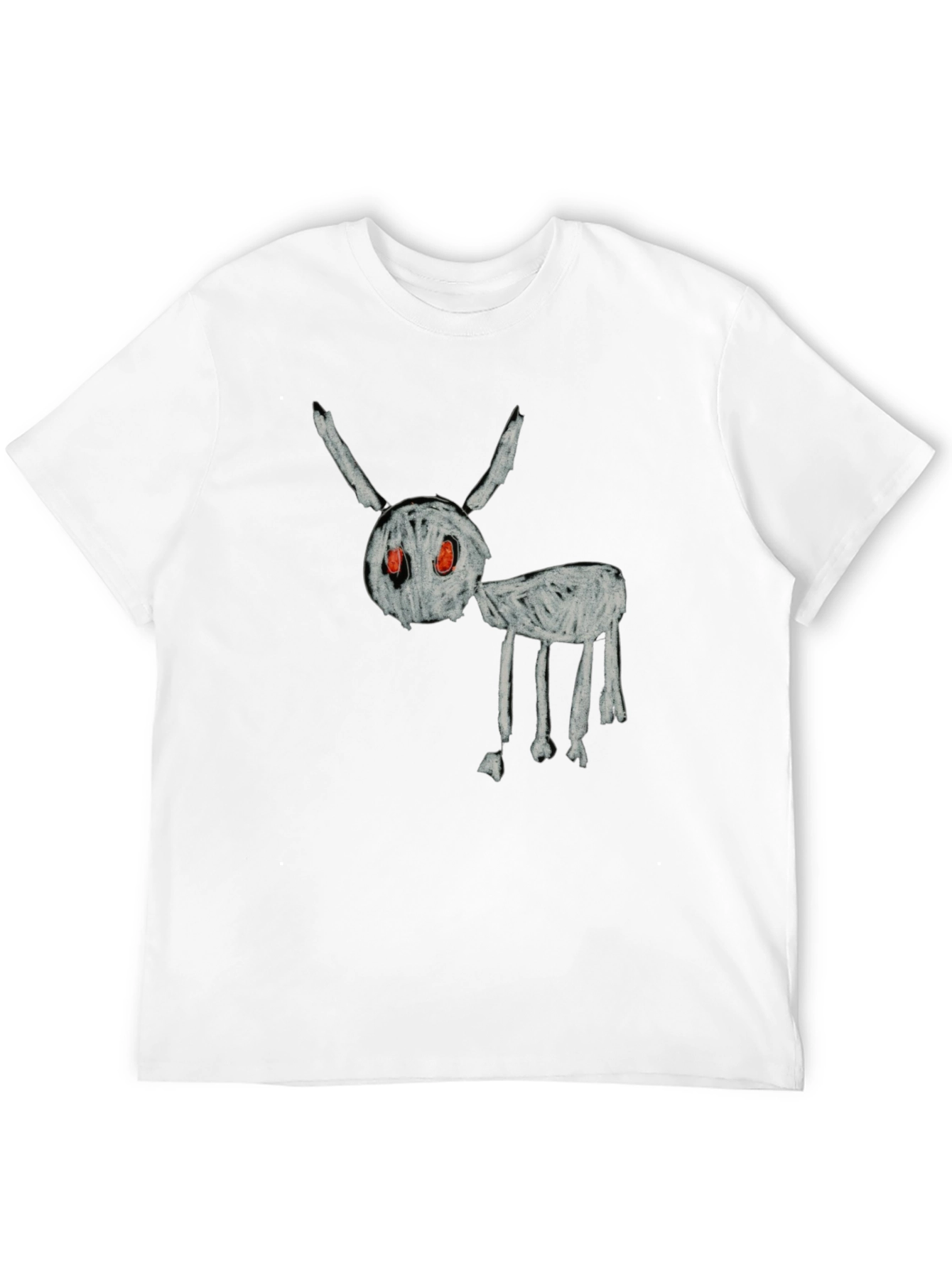Unique Black T-Shirt with Sketchy Creature Design