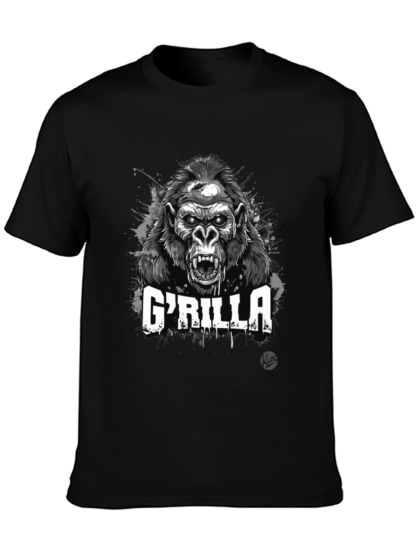 GRILLA Graphic Print Black T-Shirt