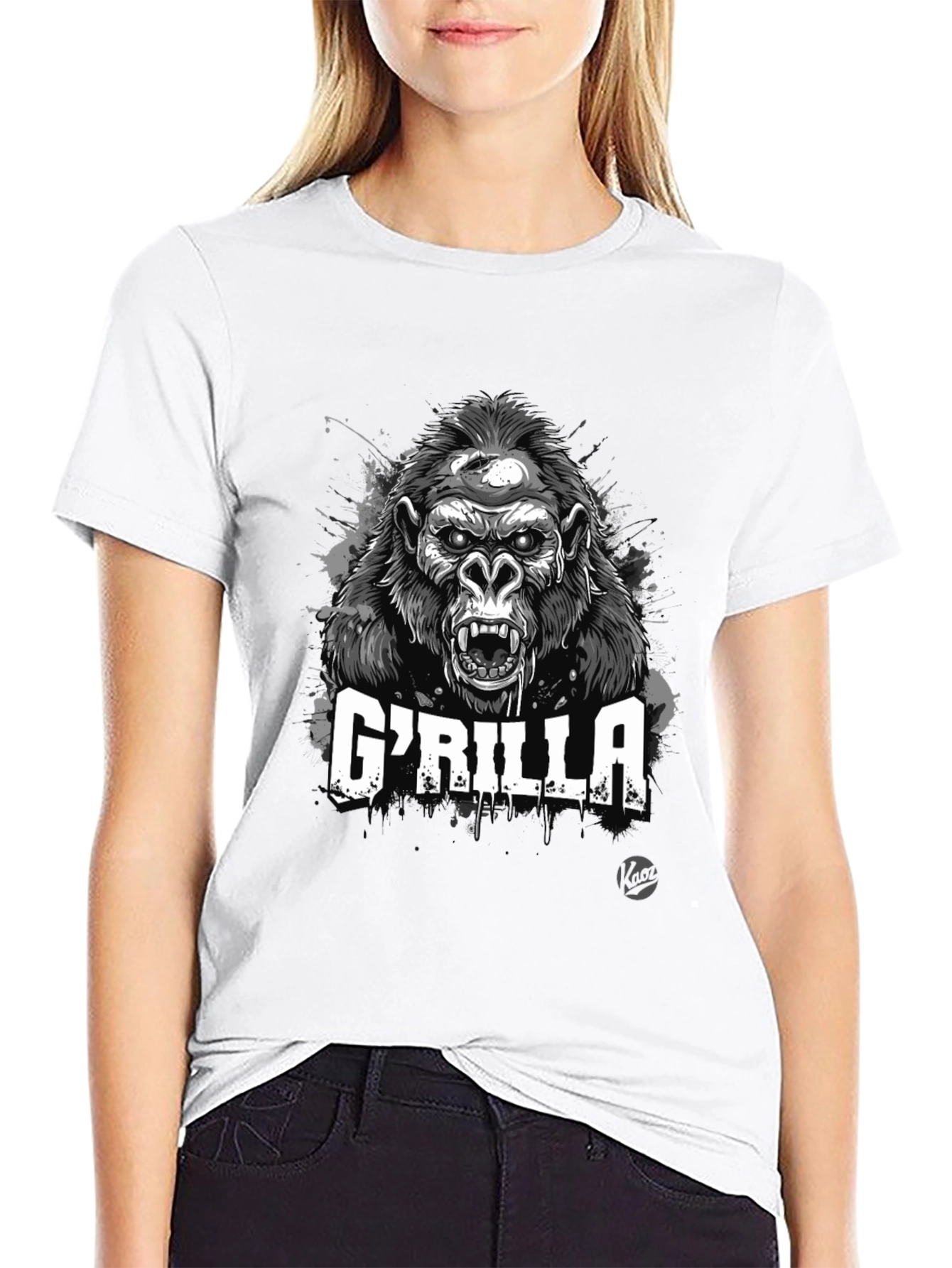 GRILLA Graphic Print Black T-Shirt