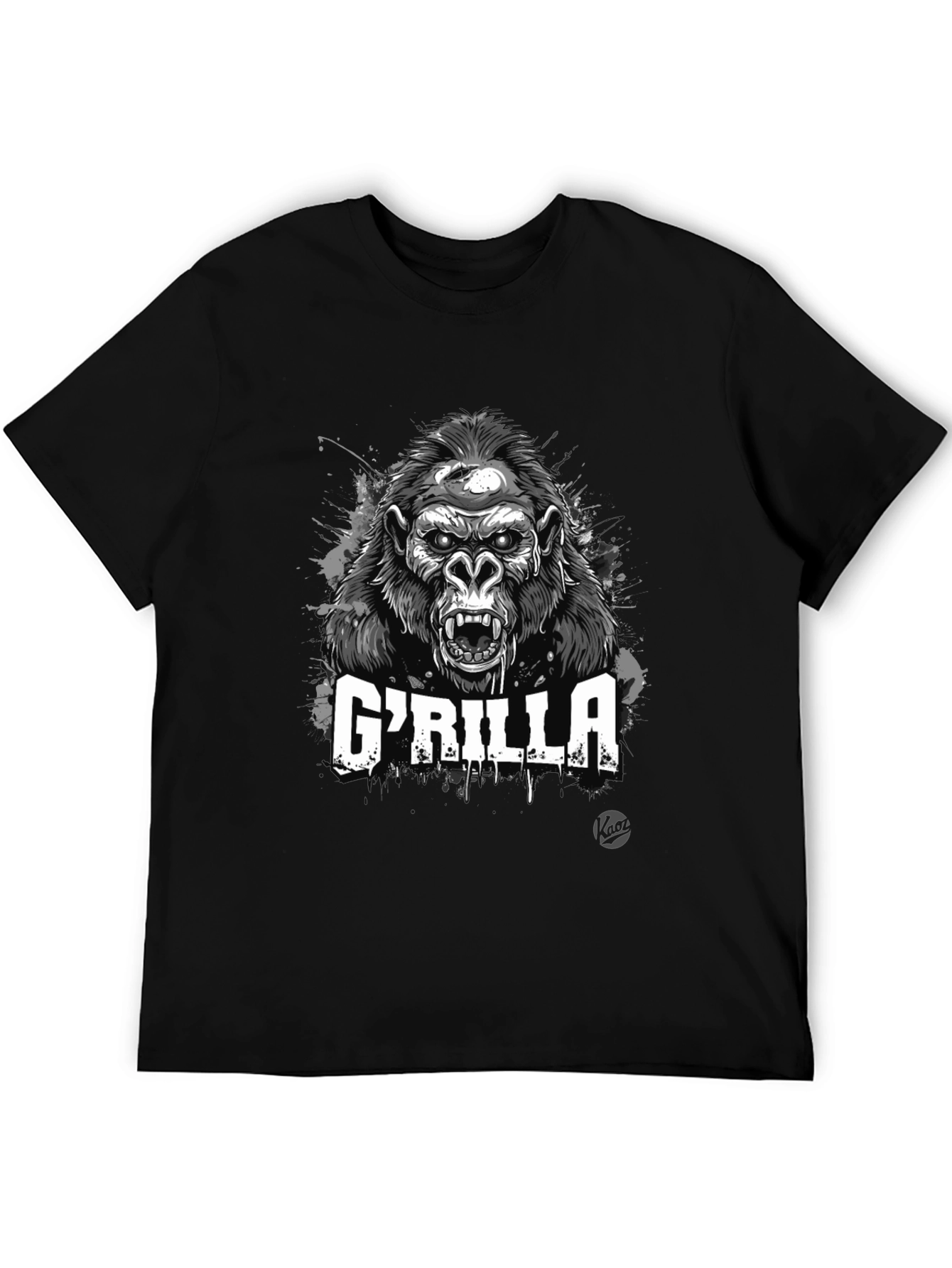 GRILLA Graphic Print Black T-Shirt