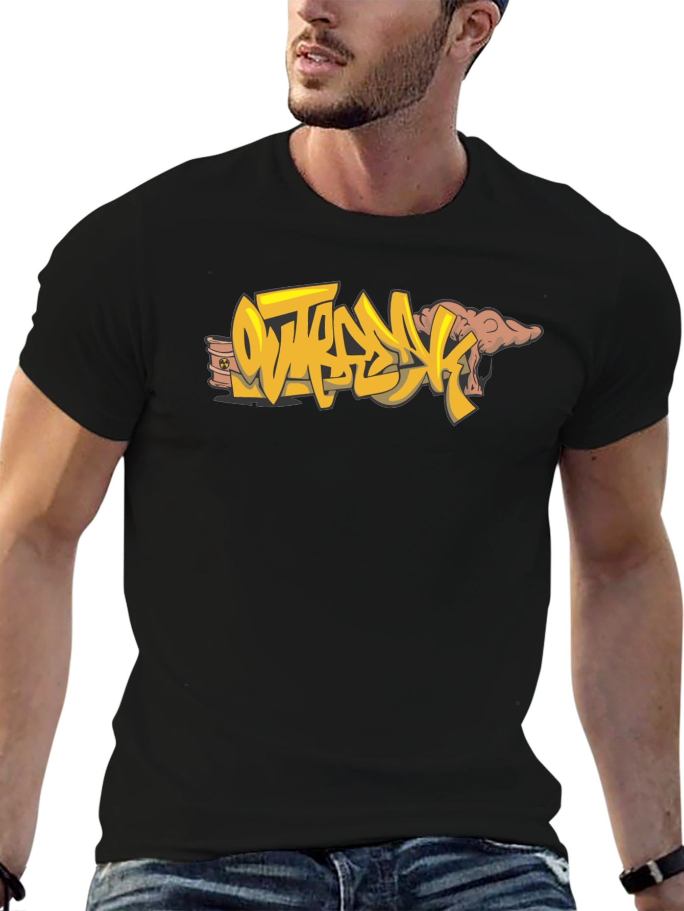 Outbreak Graphic Tee - Bold Style Black Cotton T-Shirt