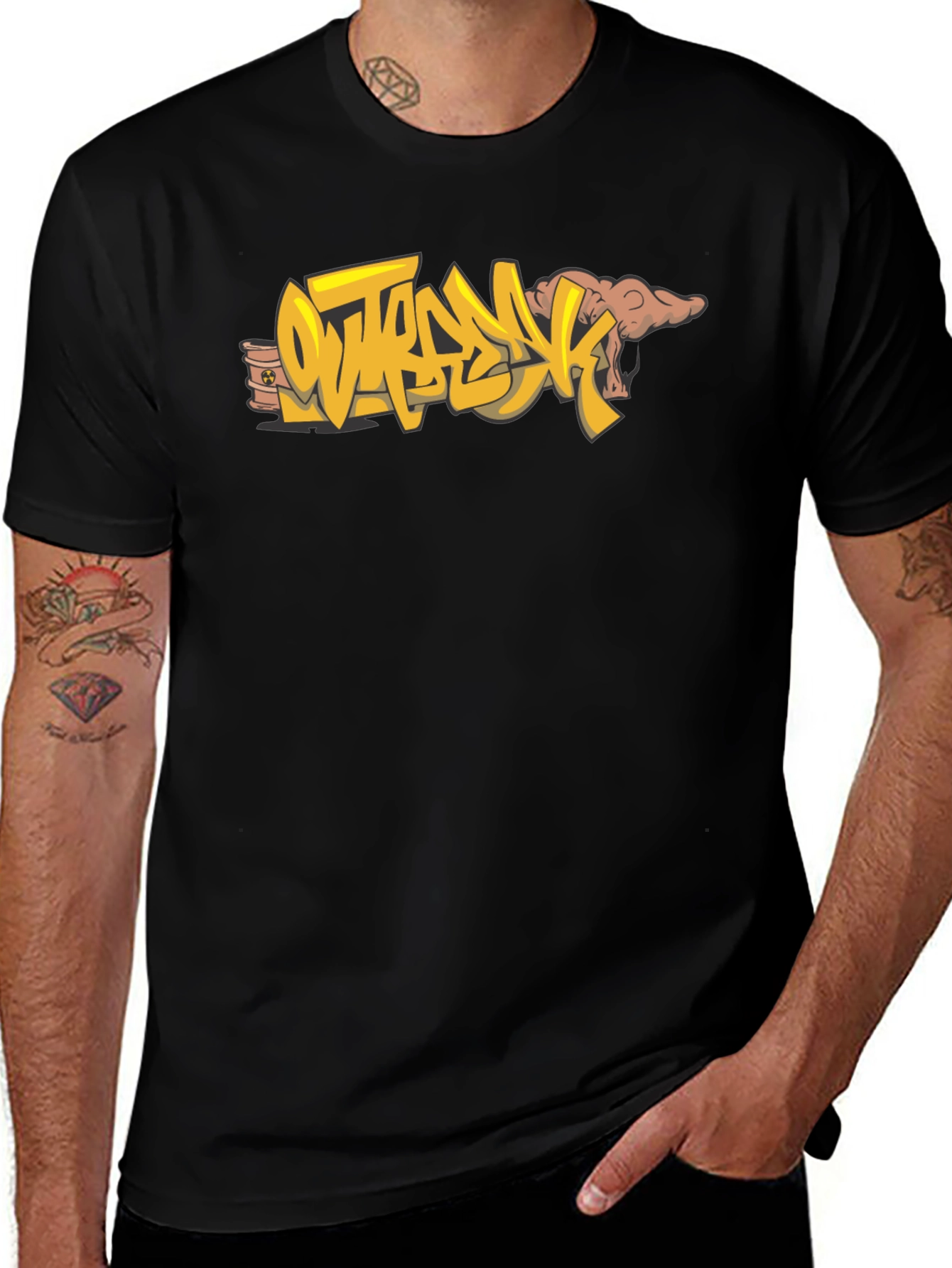 Outbreak Graphic Tee - Bold Style Black Cotton T-Shirt