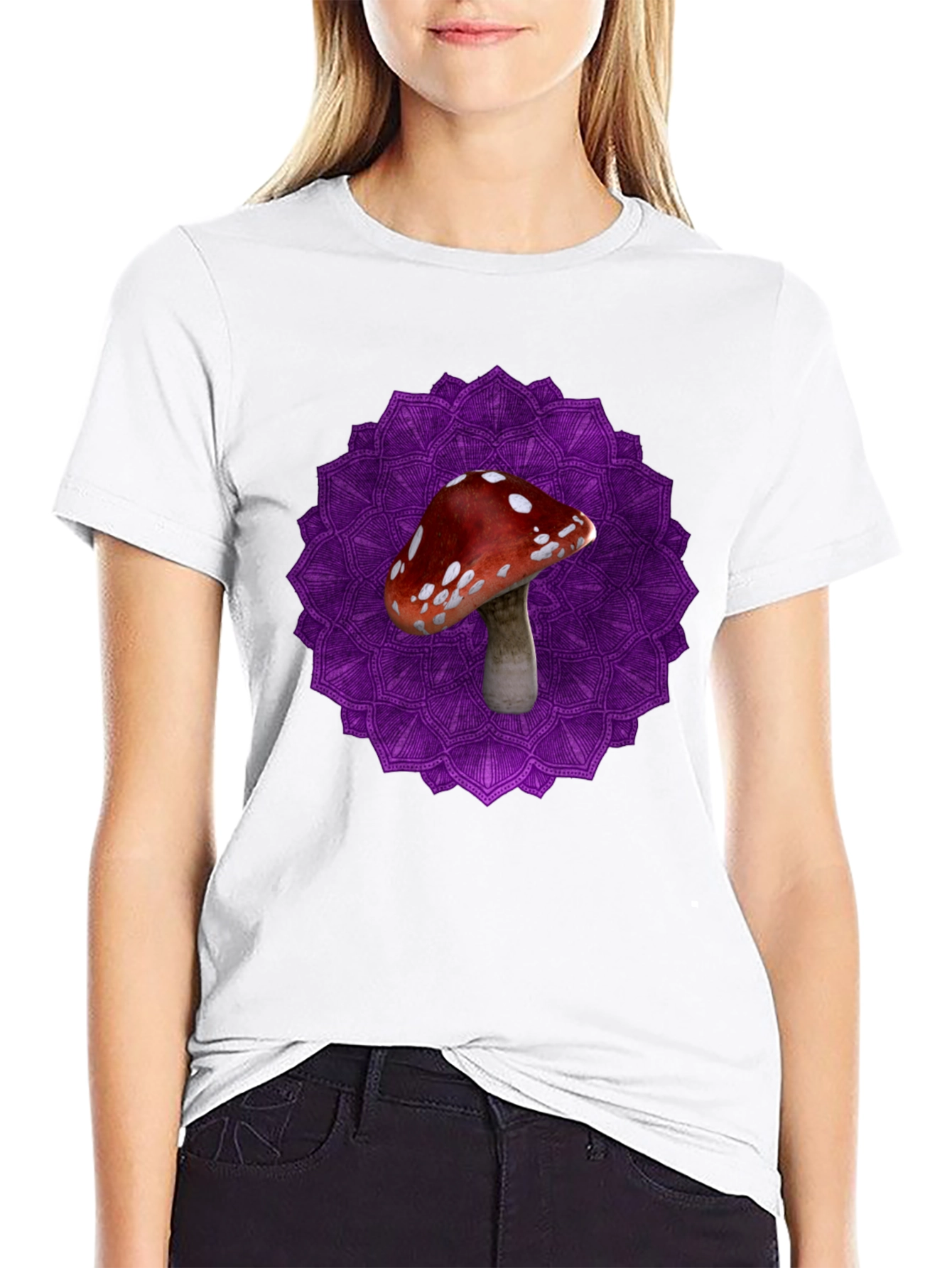 Mushroom Mandala Graphic T-Shirt