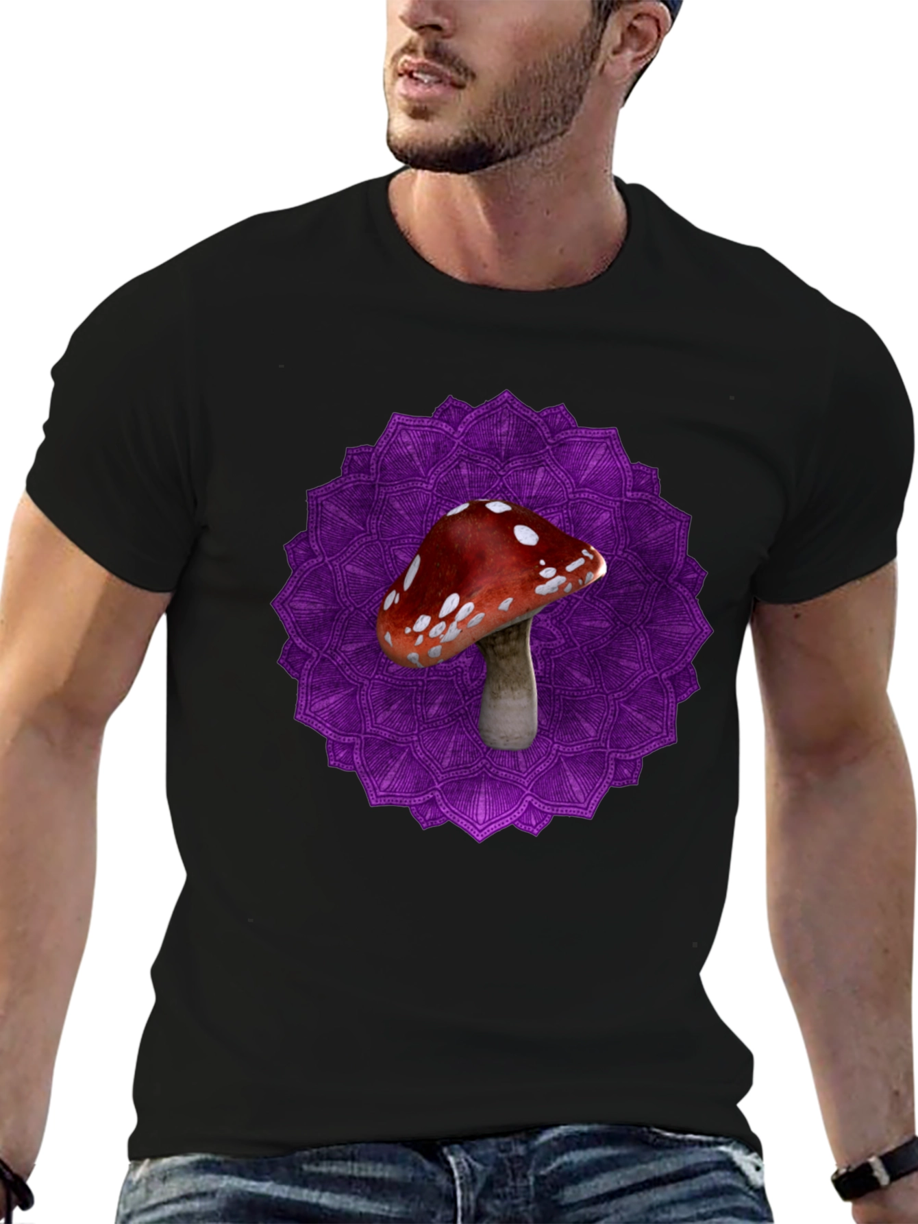 Mushroom Mandala Graphic T-Shirt
