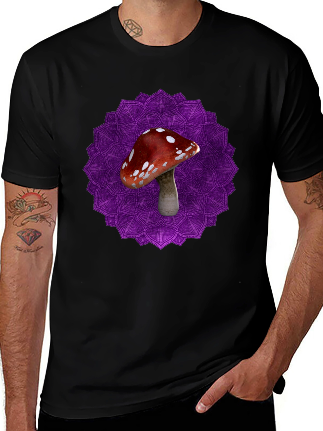 Mushroom Mandala Graphic T-Shirt