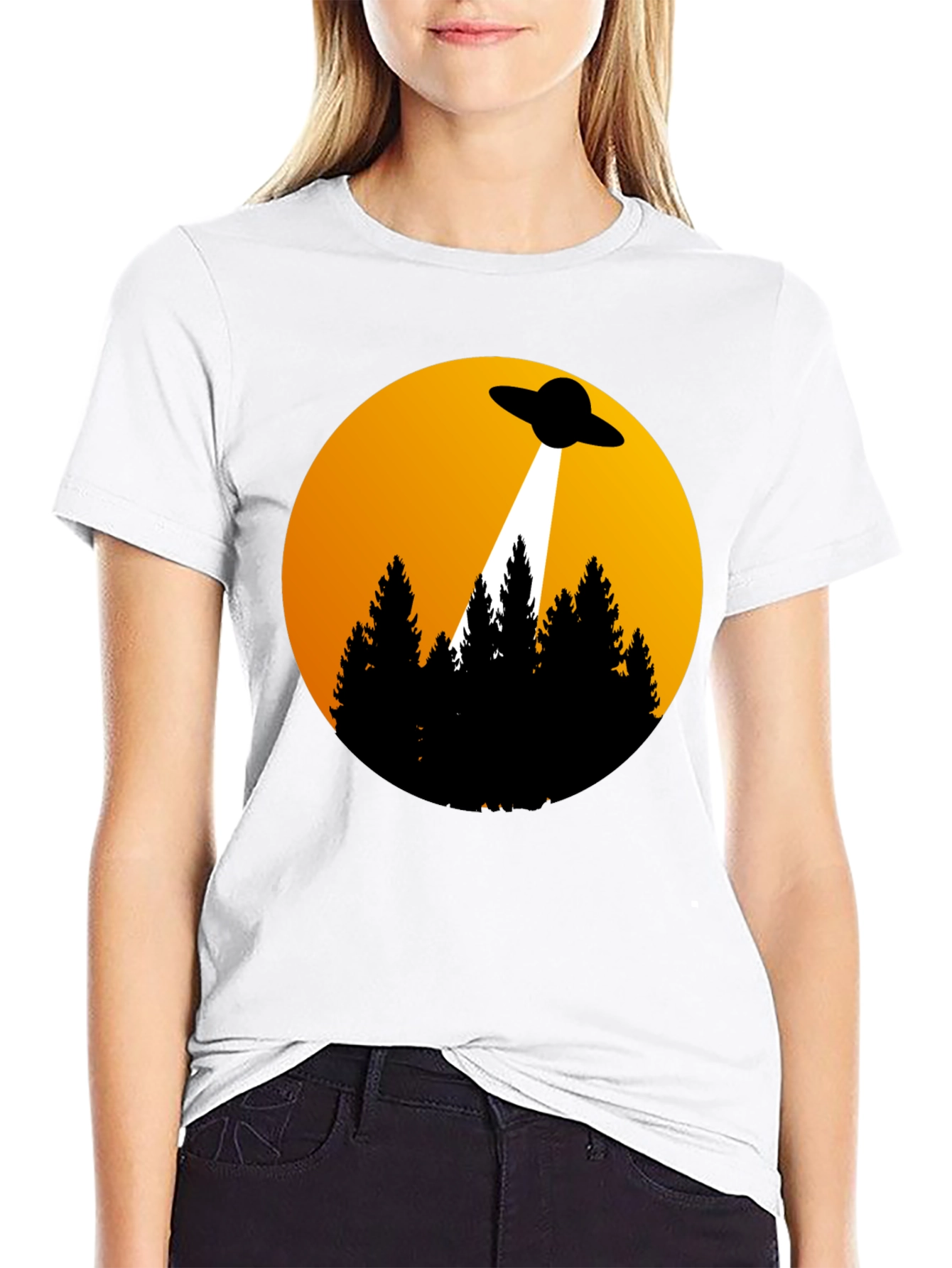 UFO Abduction Graphic T-Shirt