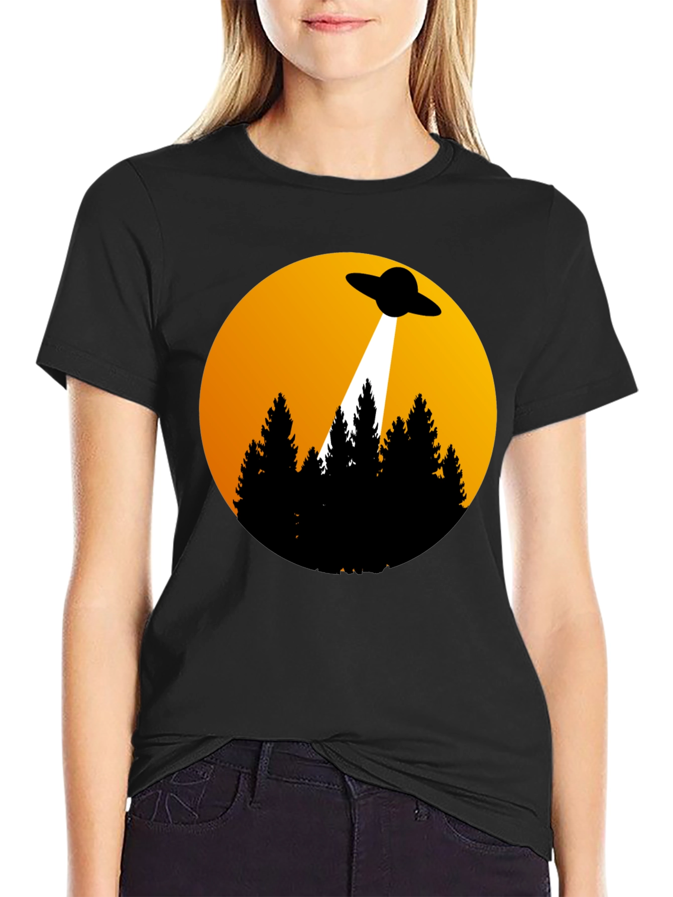 UFO Abduction Graphic T-Shirt