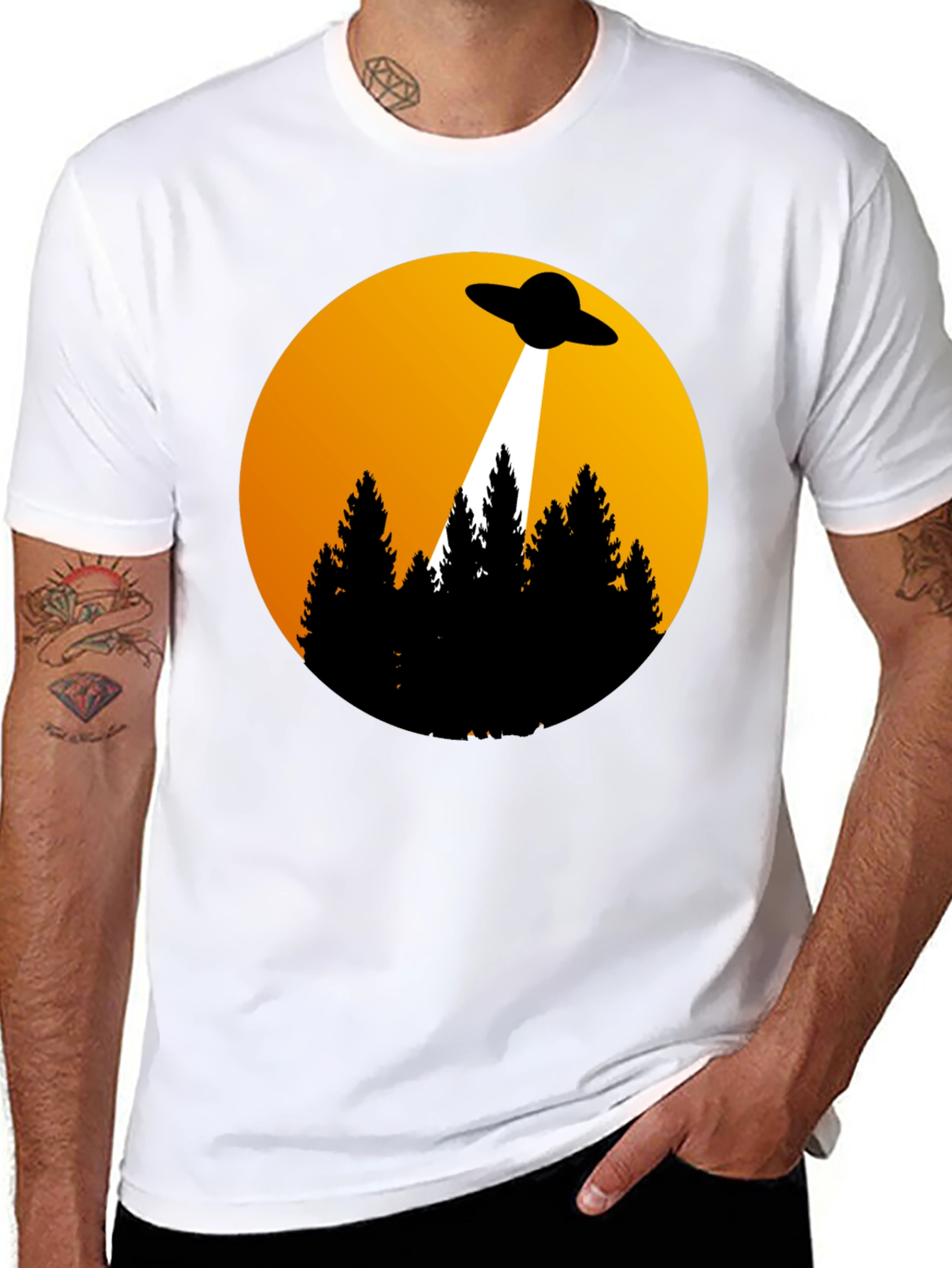 UFO Abduction Graphic T-Shirt